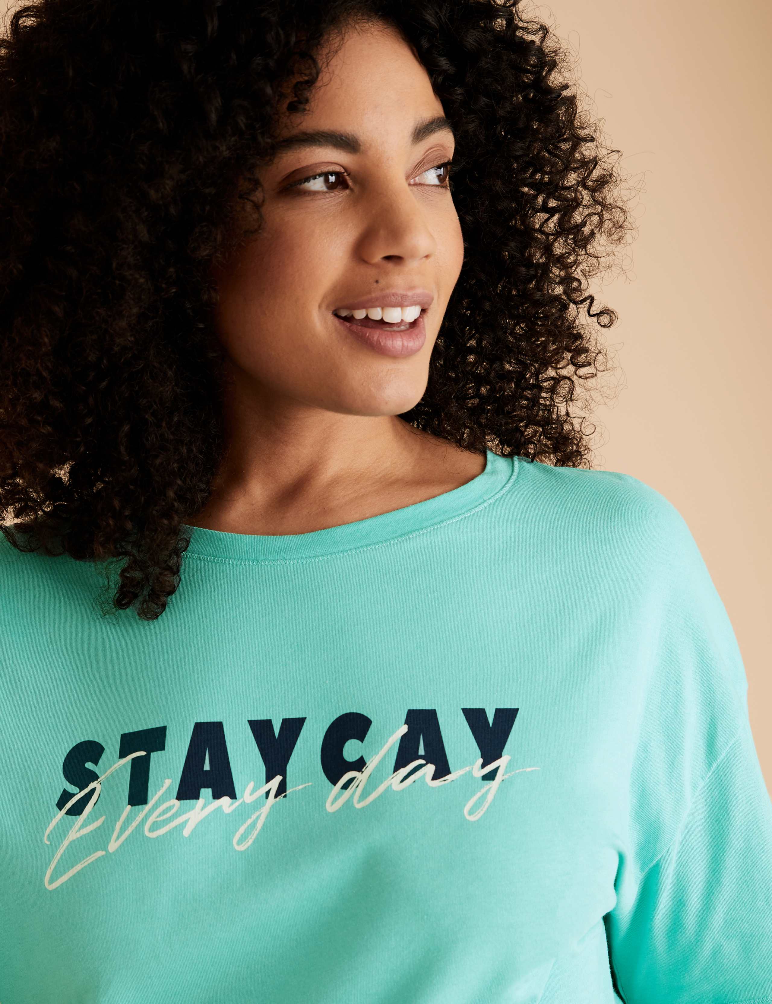 Pure Cotton Staycay Slogan Tee 3 of 4