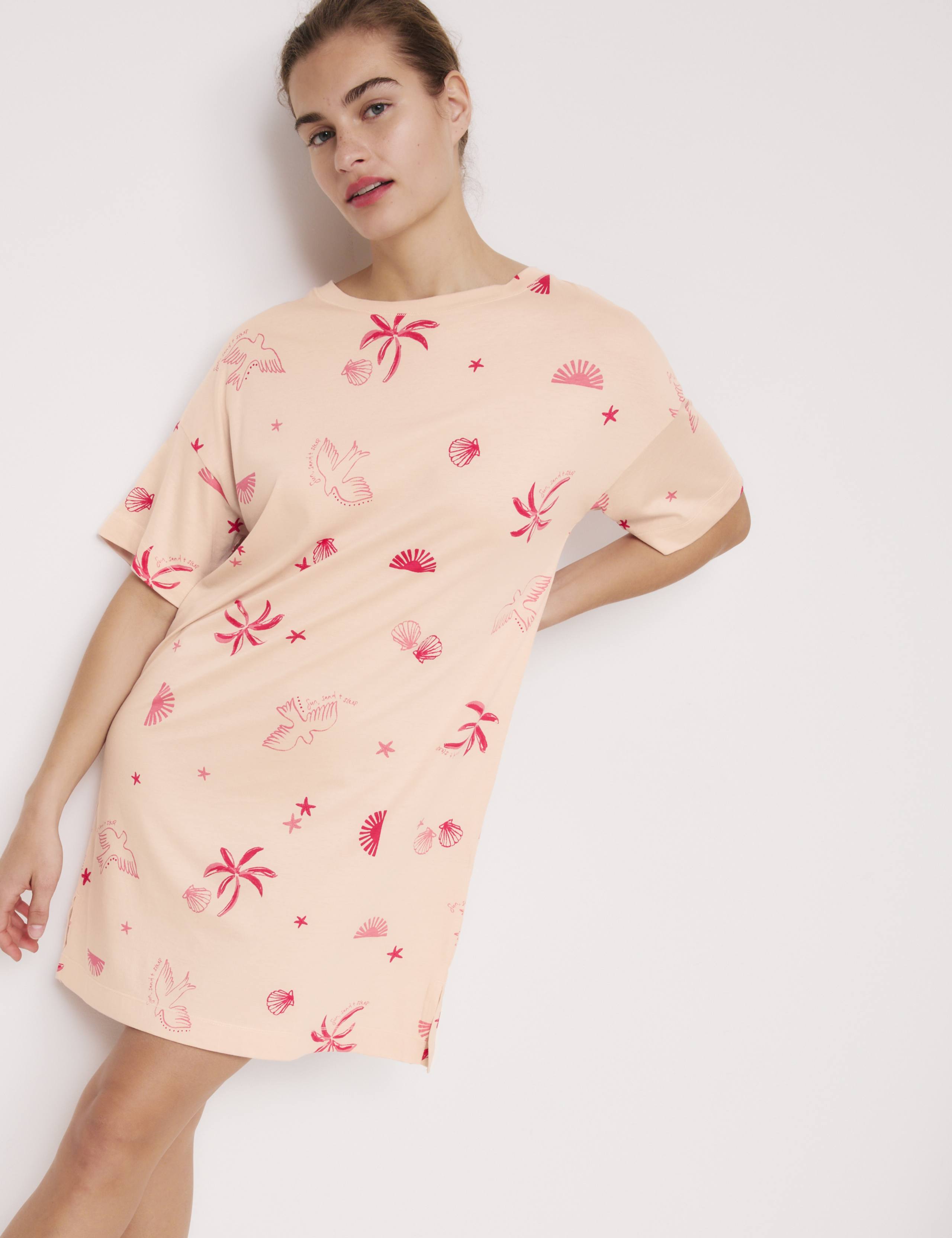 Cotton Modal Printed Nightdress 4 of 4