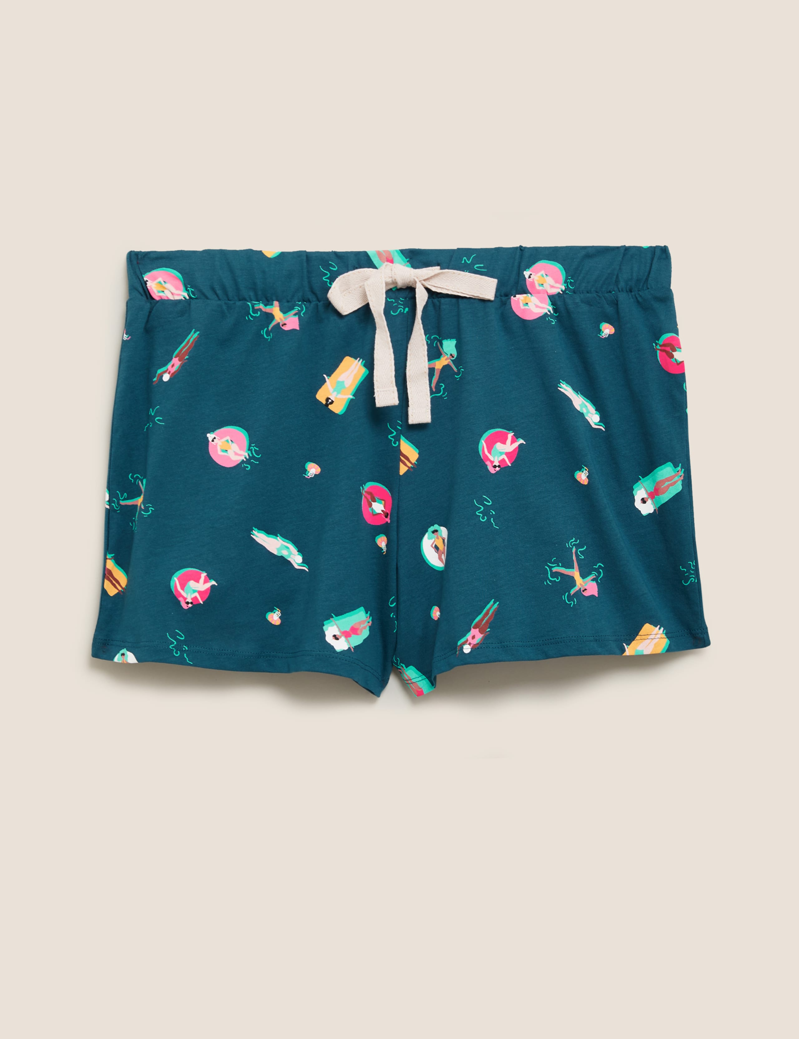 Pure Cotton Pool Print Pyjama Shorts 2 of 5