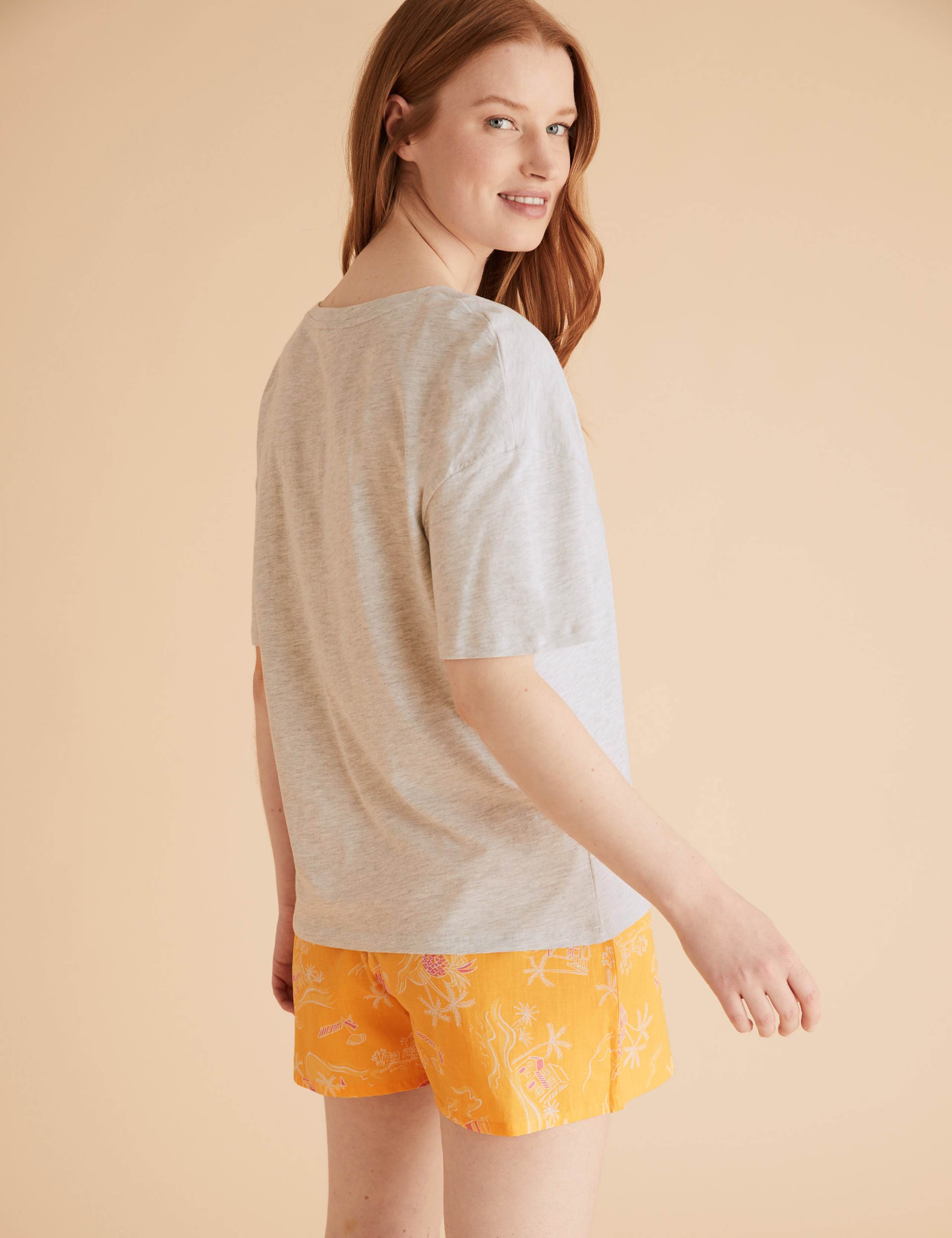 Pure Cotton Tropical Print Shorts 4 of 4