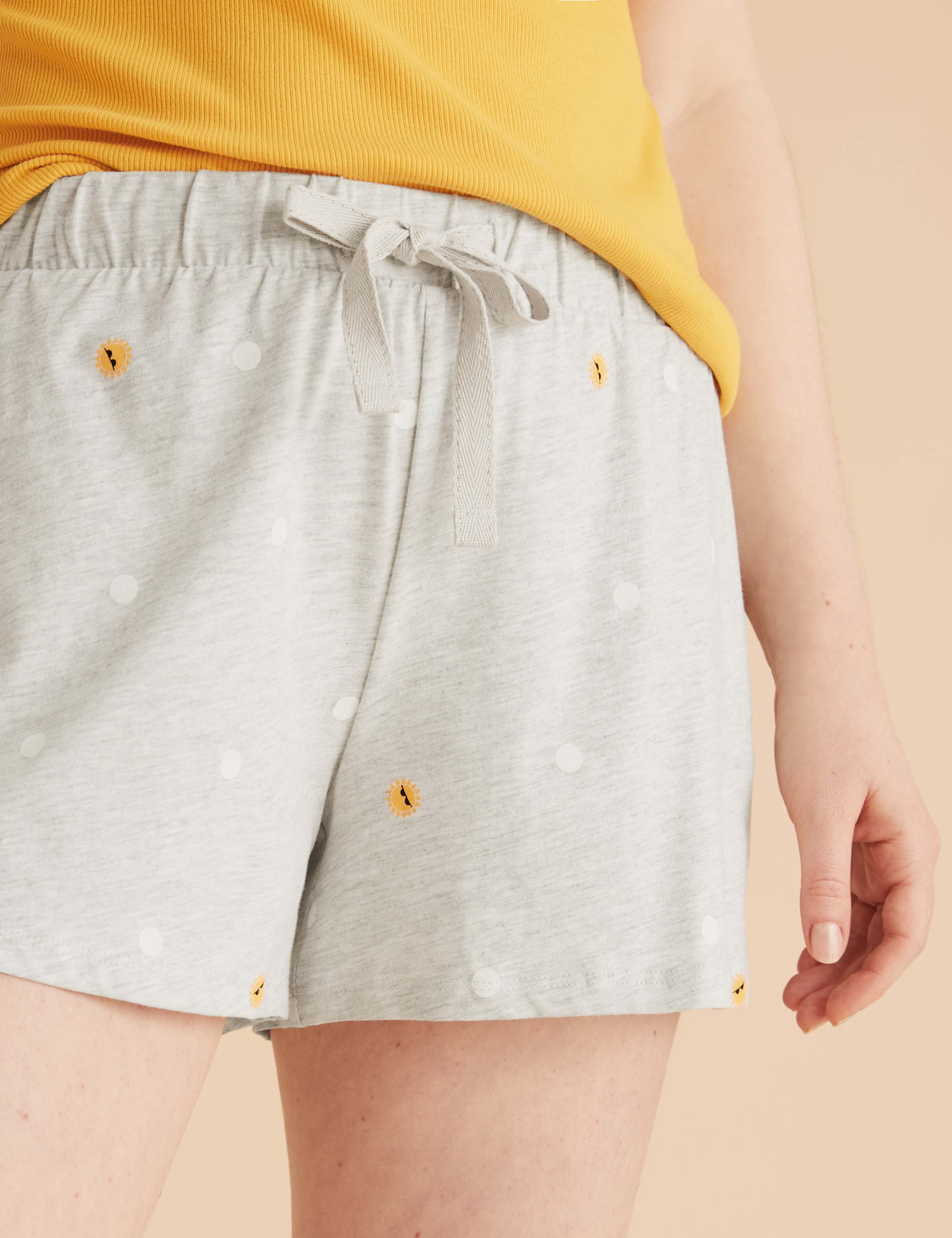 Cotton Spot Print Pyjama Shorts 3 of 5