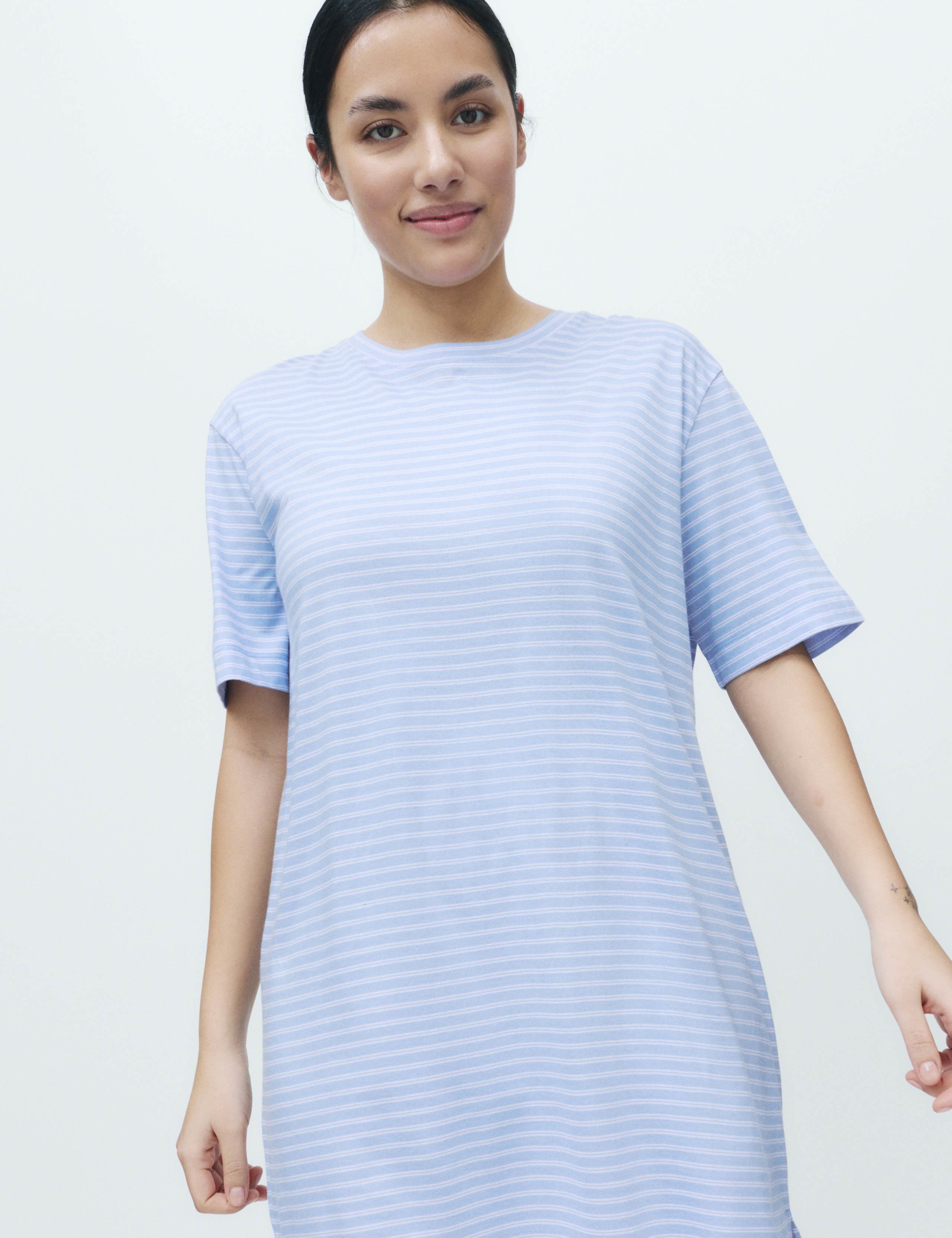 Cotton Modal Striped Nightshirt 3 of 4