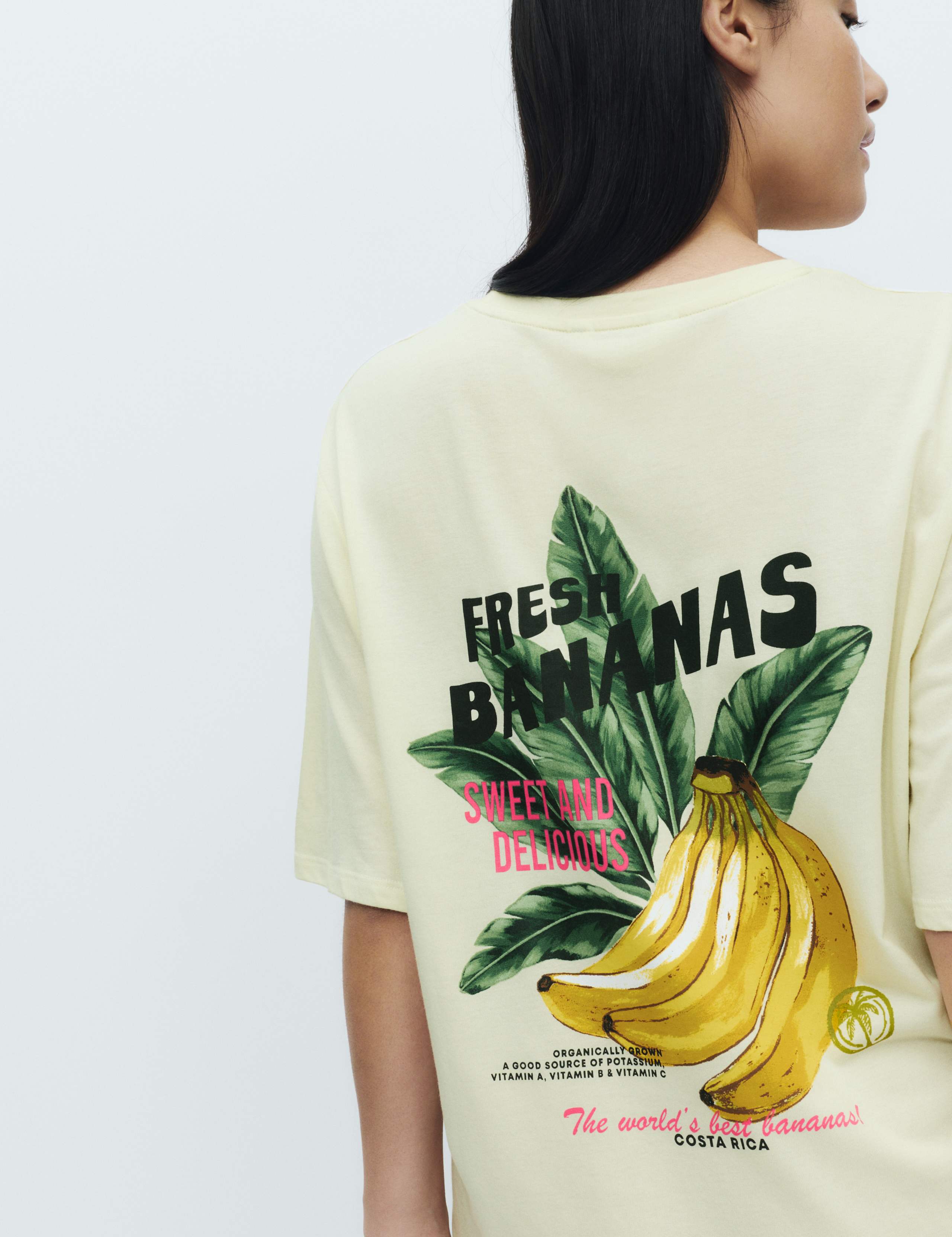 Cotton Modal Fruit Graphic Oversized T-Shirt 4 of 5