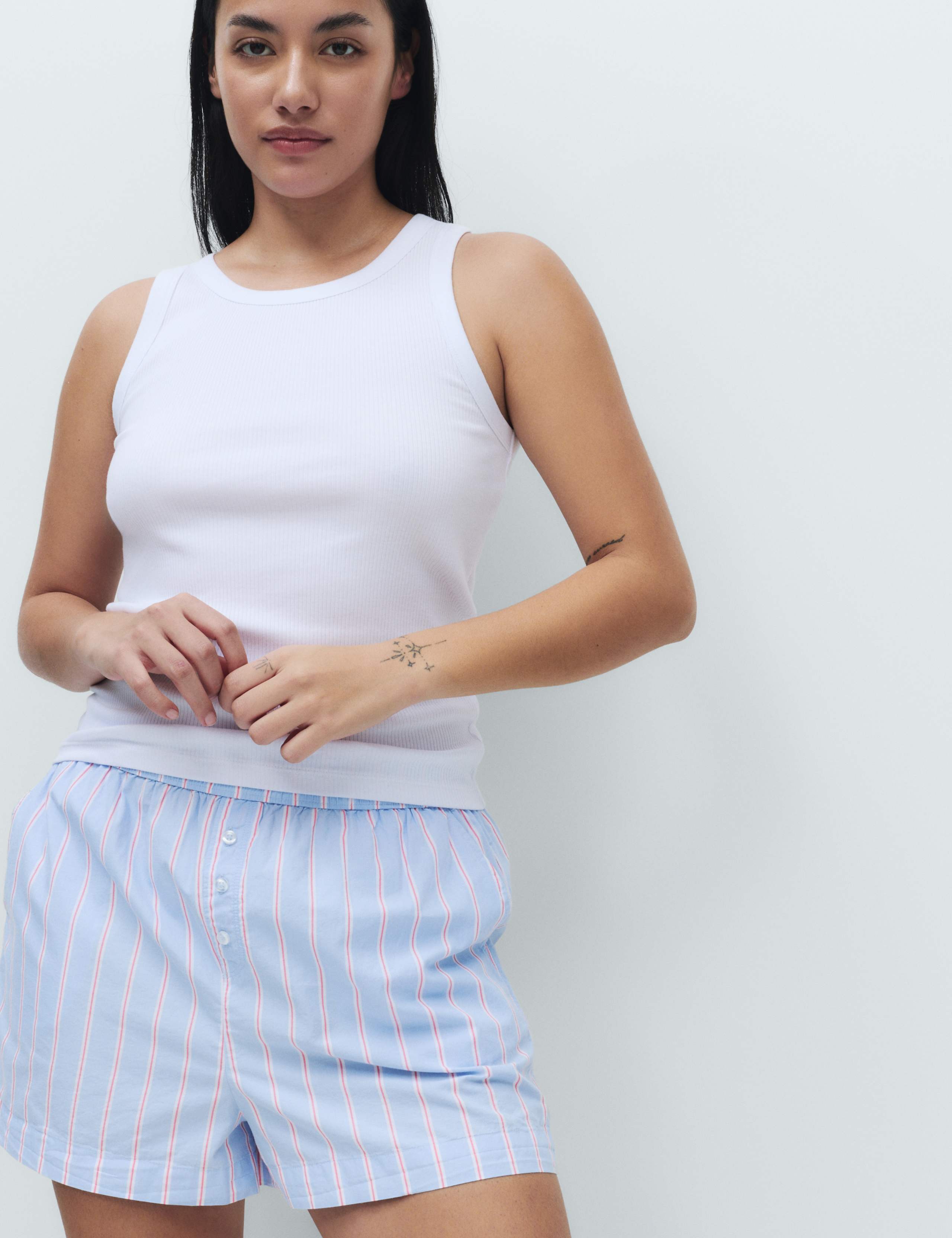 Pure Cotton Striped Pyjama Shorts 3 of 5