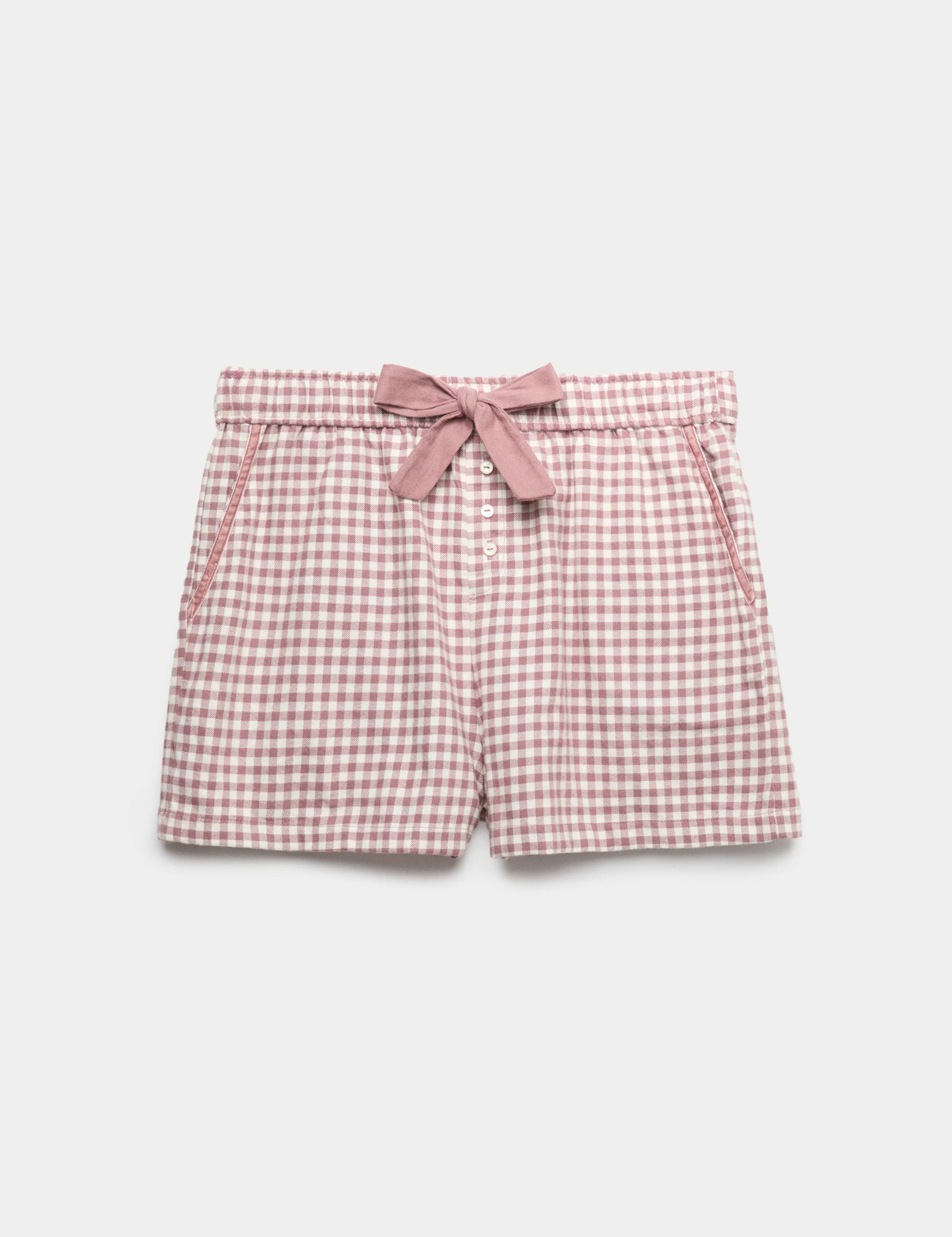 Pure Cotton Flannel Gingham Pyjama Shorts 2 of 4