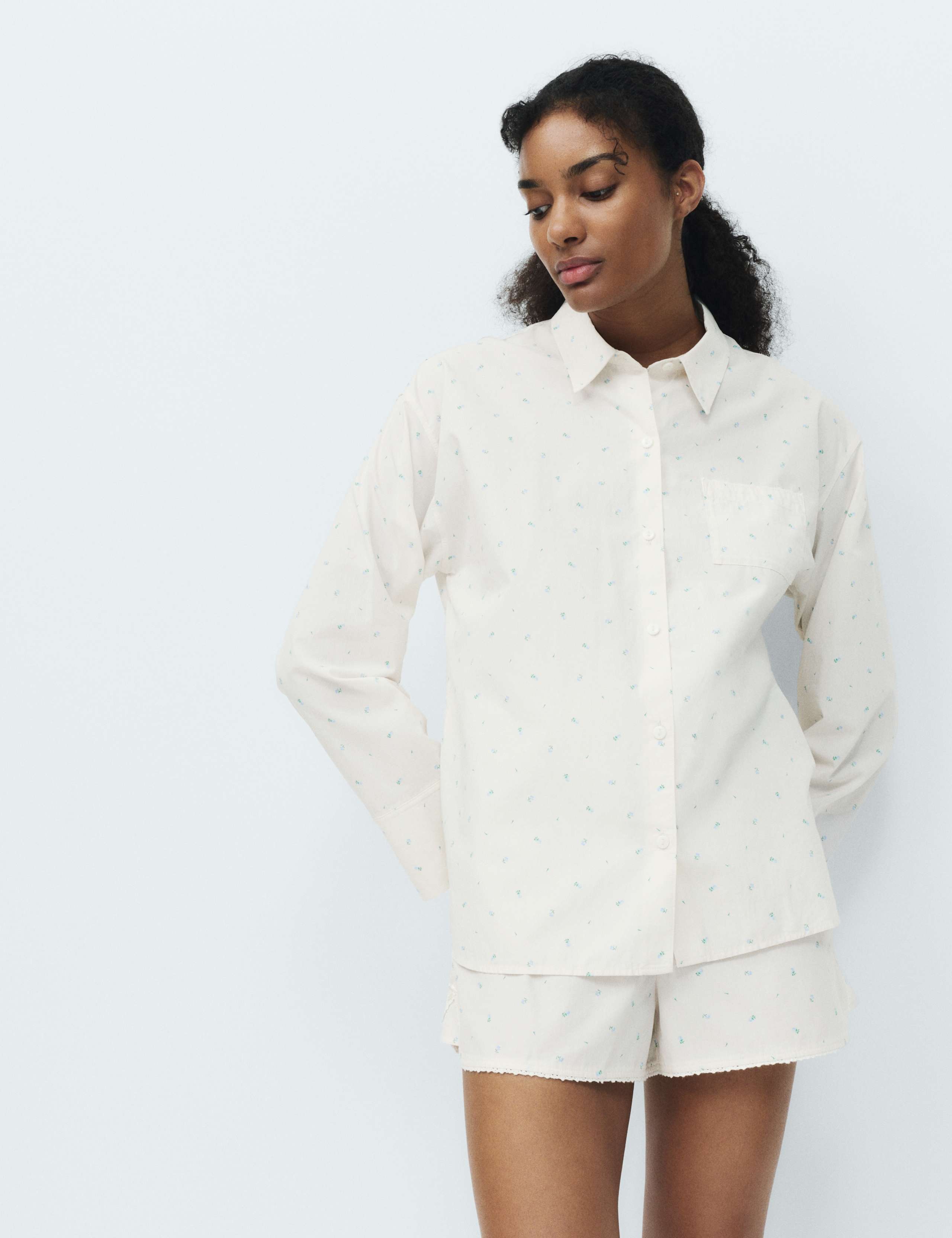 Pure Cotton Floral Pyjama Shorts 3 of 5