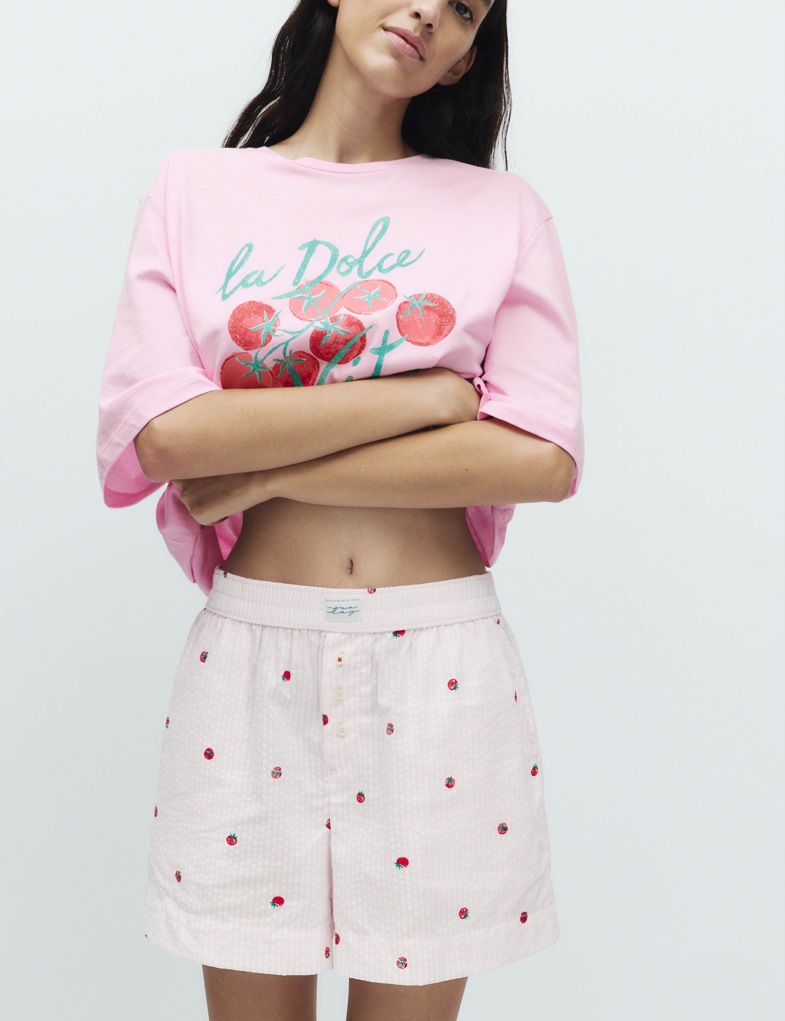 Cotton Modal Striped Print Pyjama Shorts 4 of 4