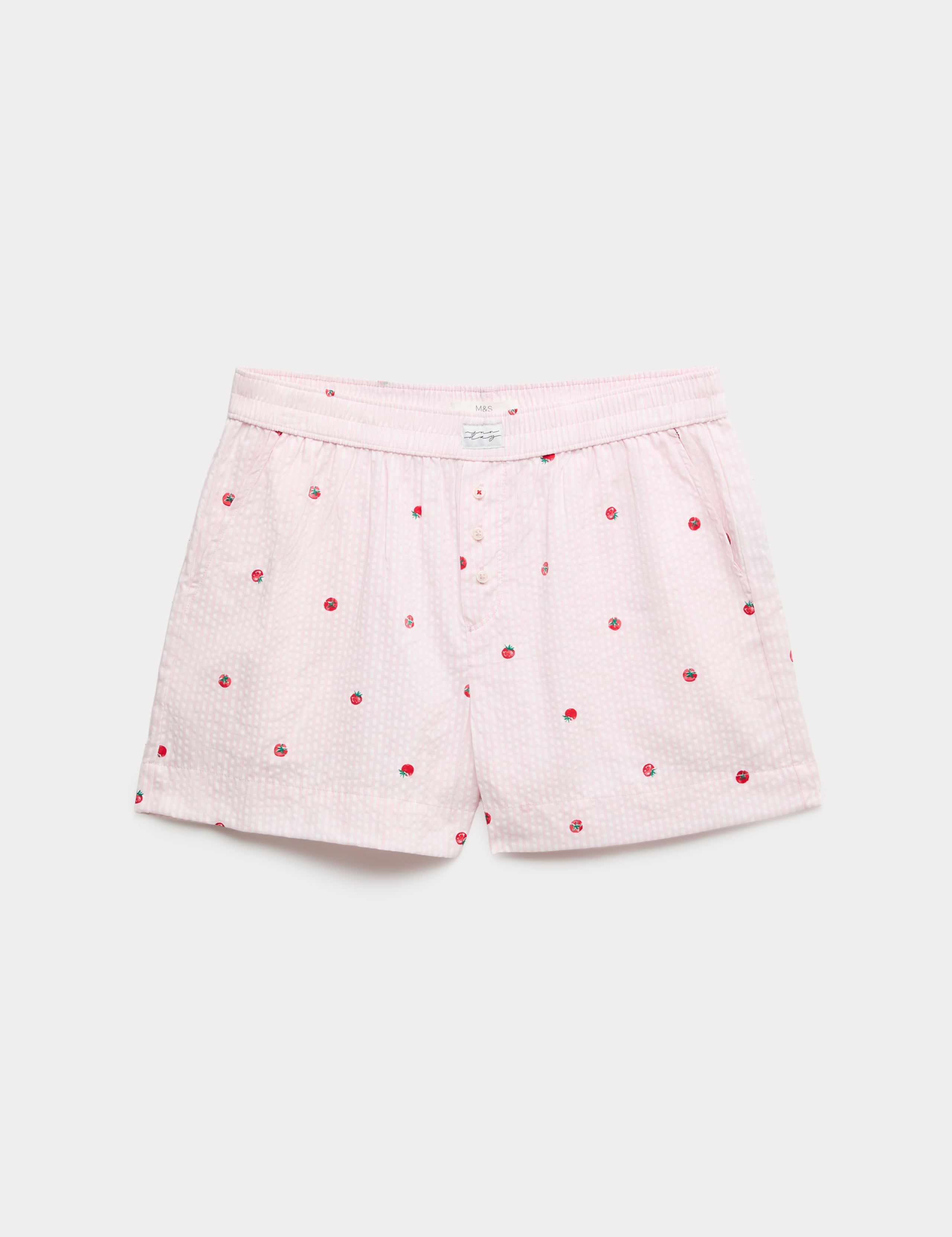 Cotton Modal Striped Print Pyjama Shorts 2 of 4