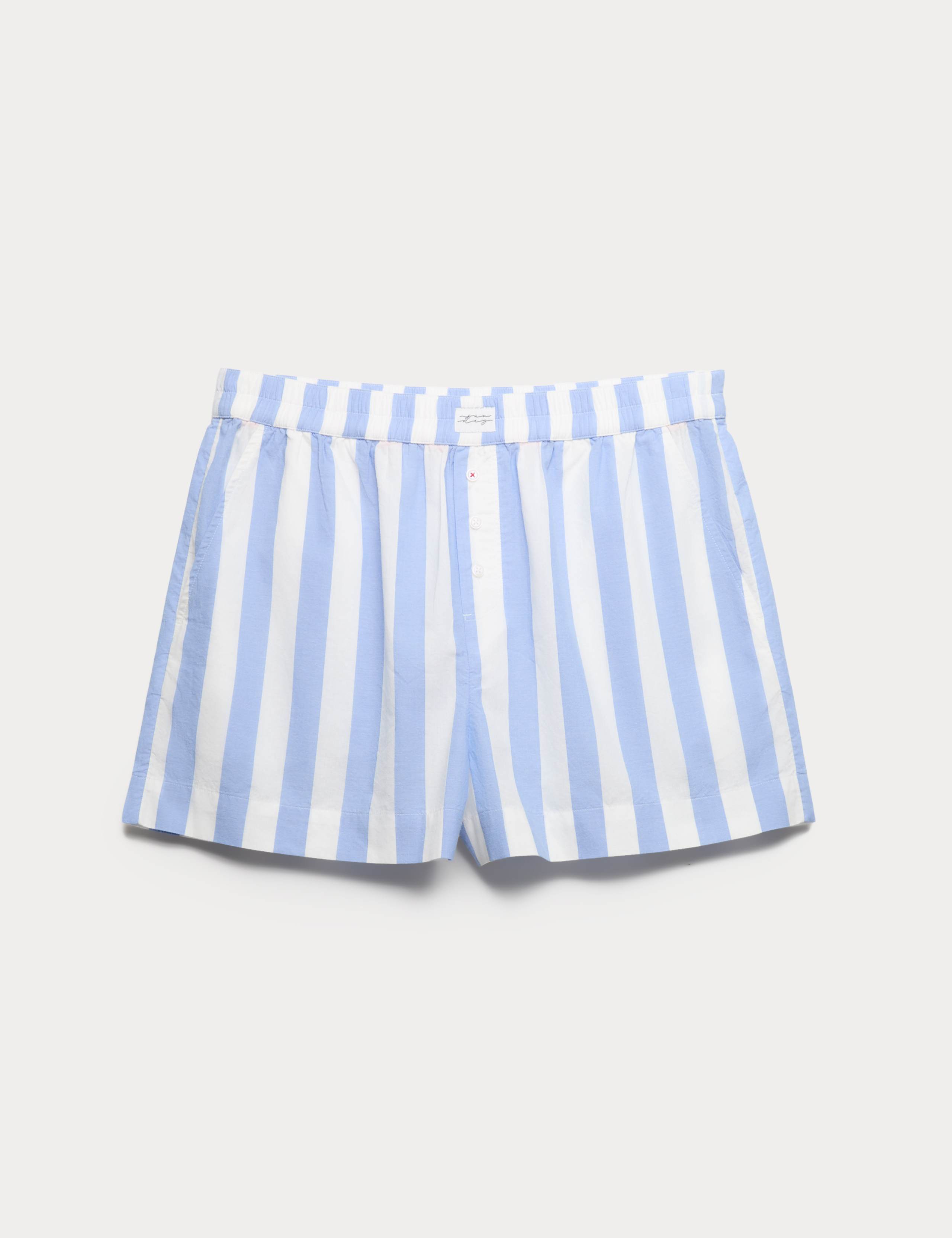 Pure Cotton Striped Pyjama Shorts 2 of 5