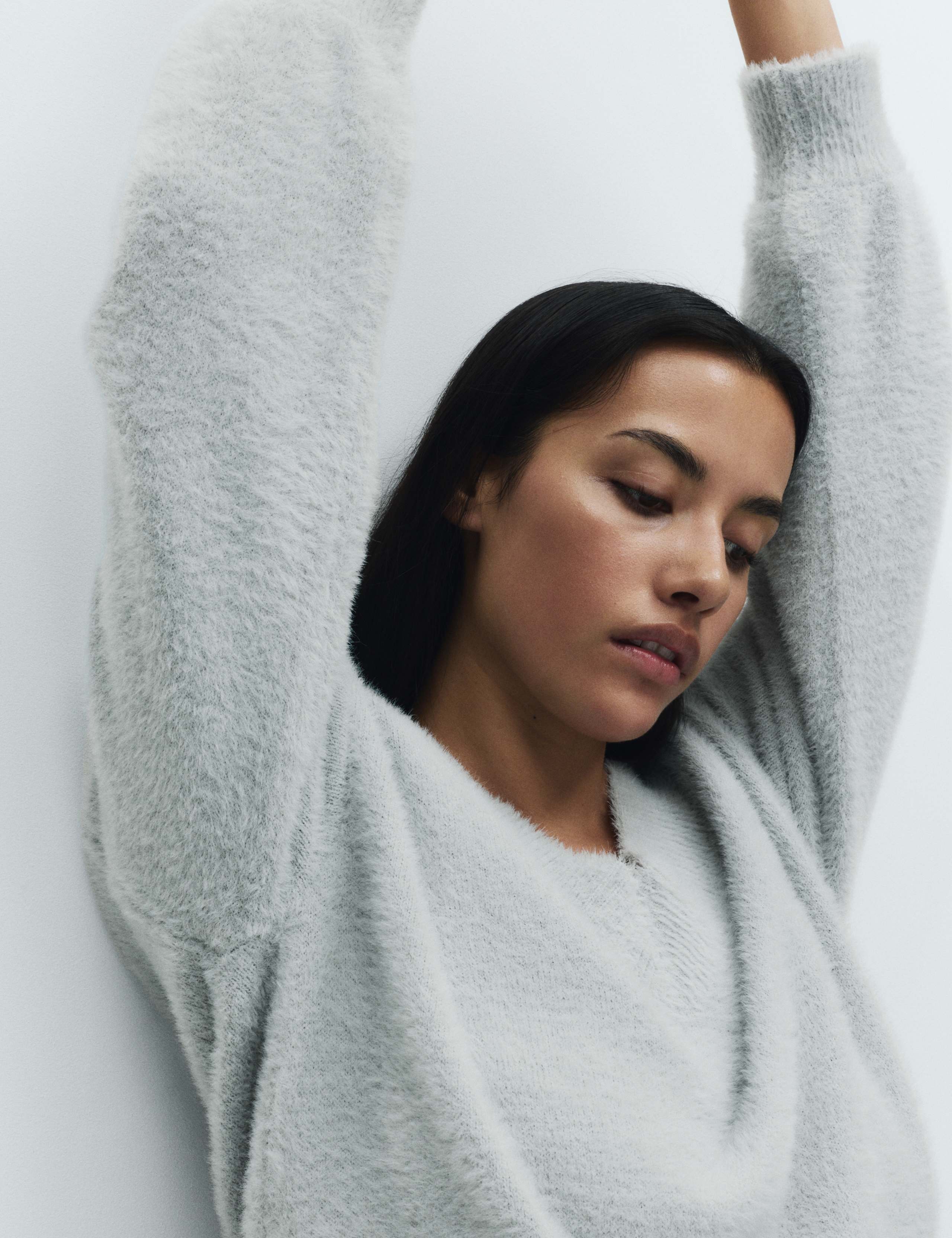 Feather Knit V-Neck Pyjama Top 1 of 4