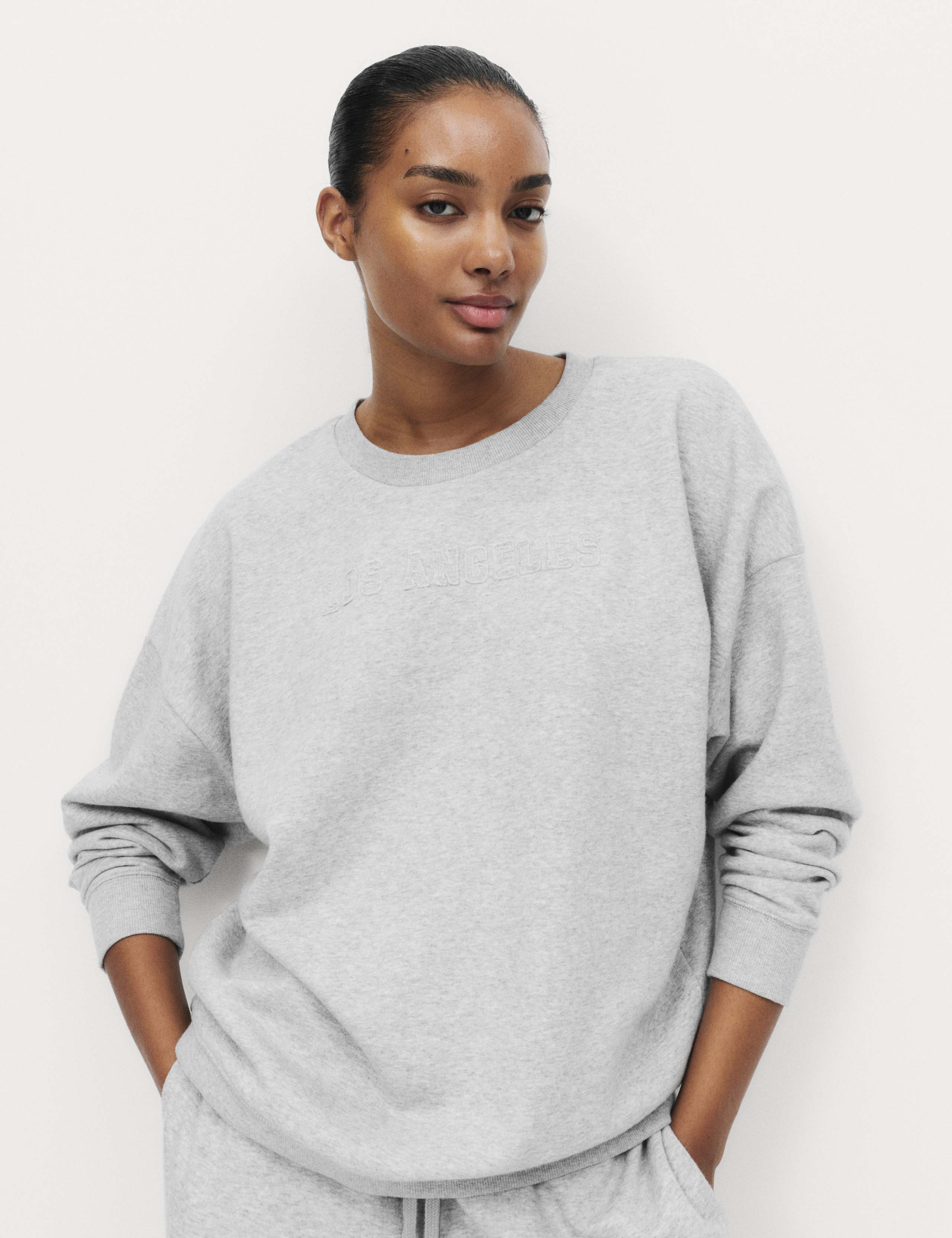 Cotton Rich Brushback Lounge Sweatshirt 1 of 5
