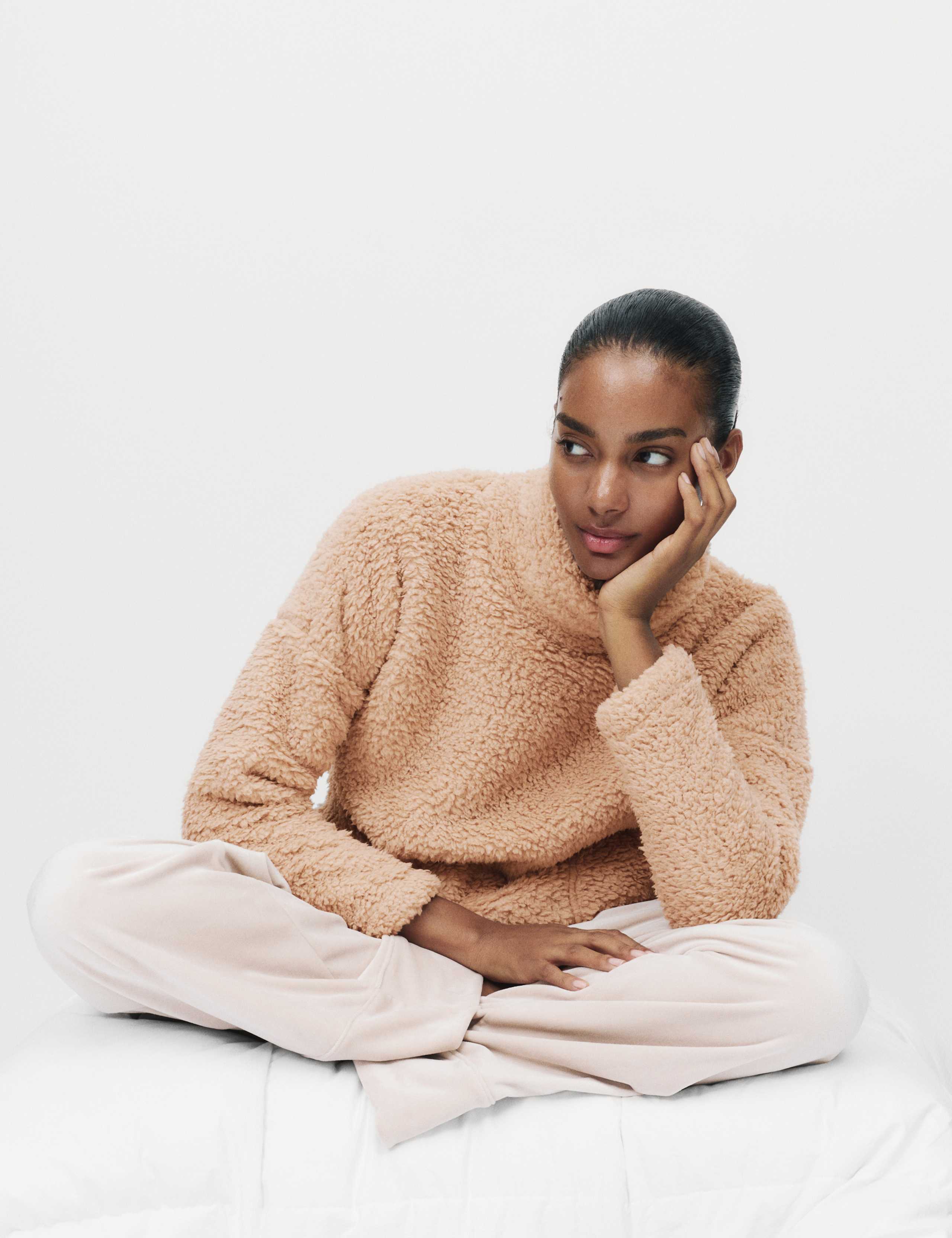 Teddy Borg Funnel Neck Lounge Sweatshirt 4 of 5