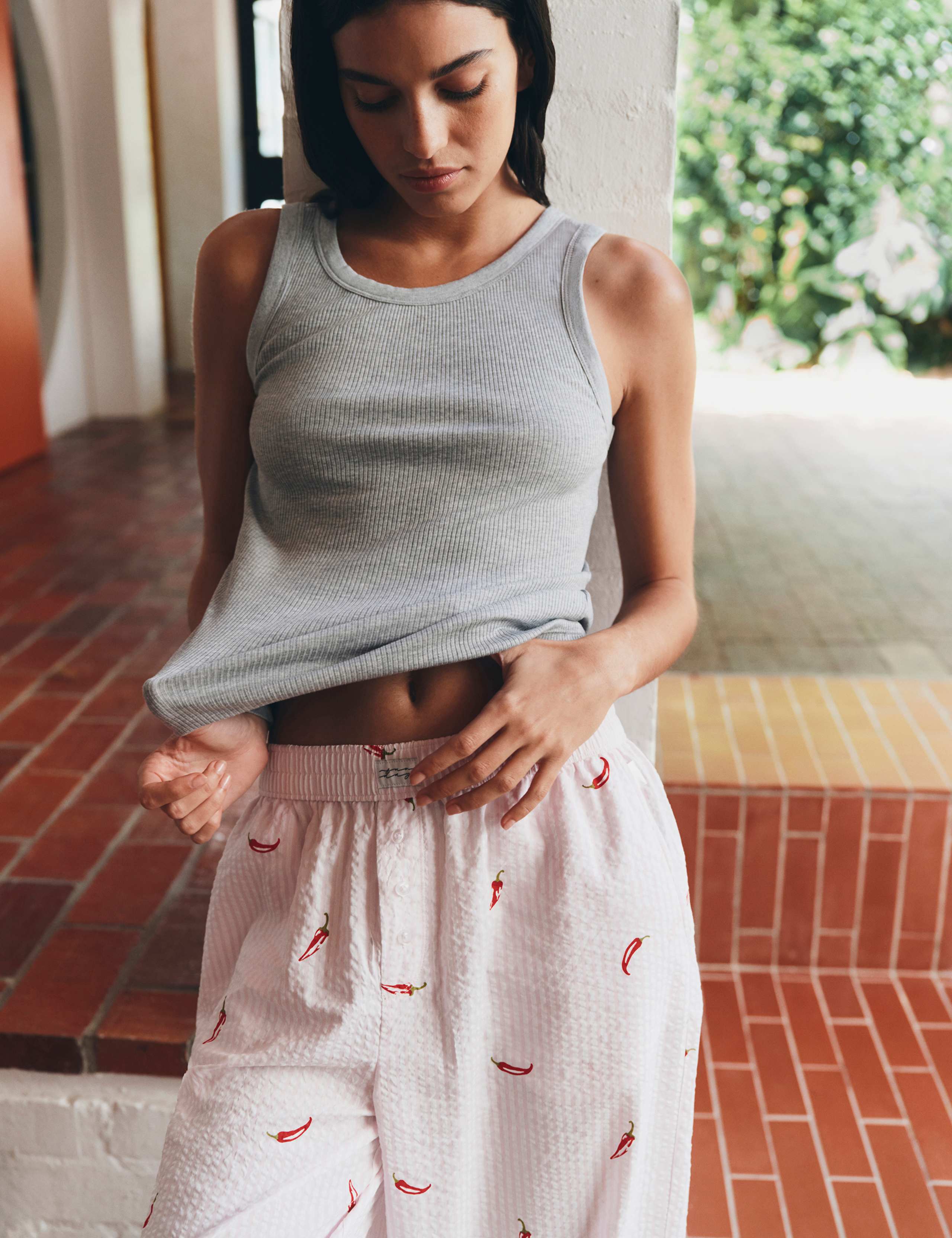 Cotton Modal Ribbed Vest 1 of 4