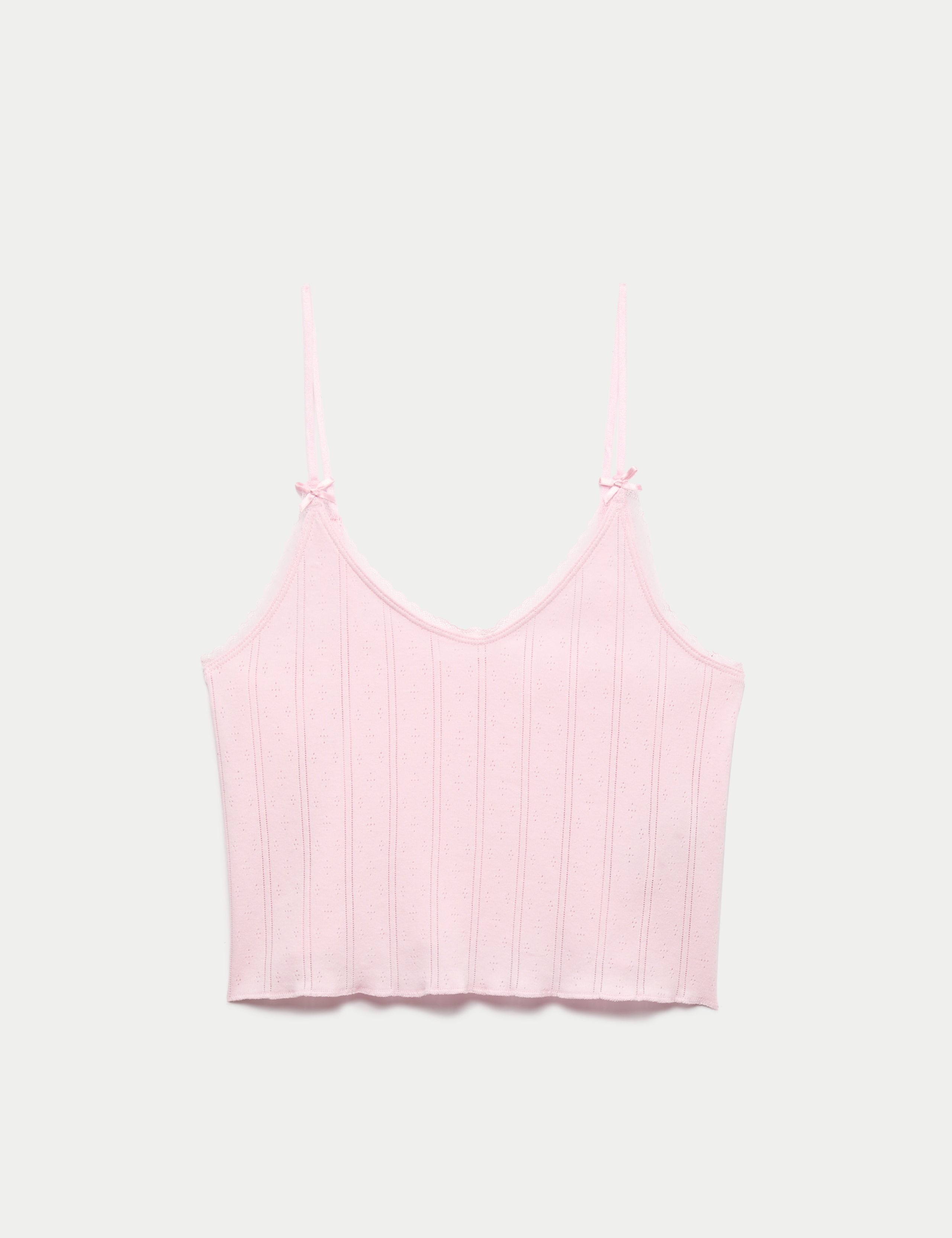 Pure Cotton Pointelle Cami Pyjama Top 1 of 1