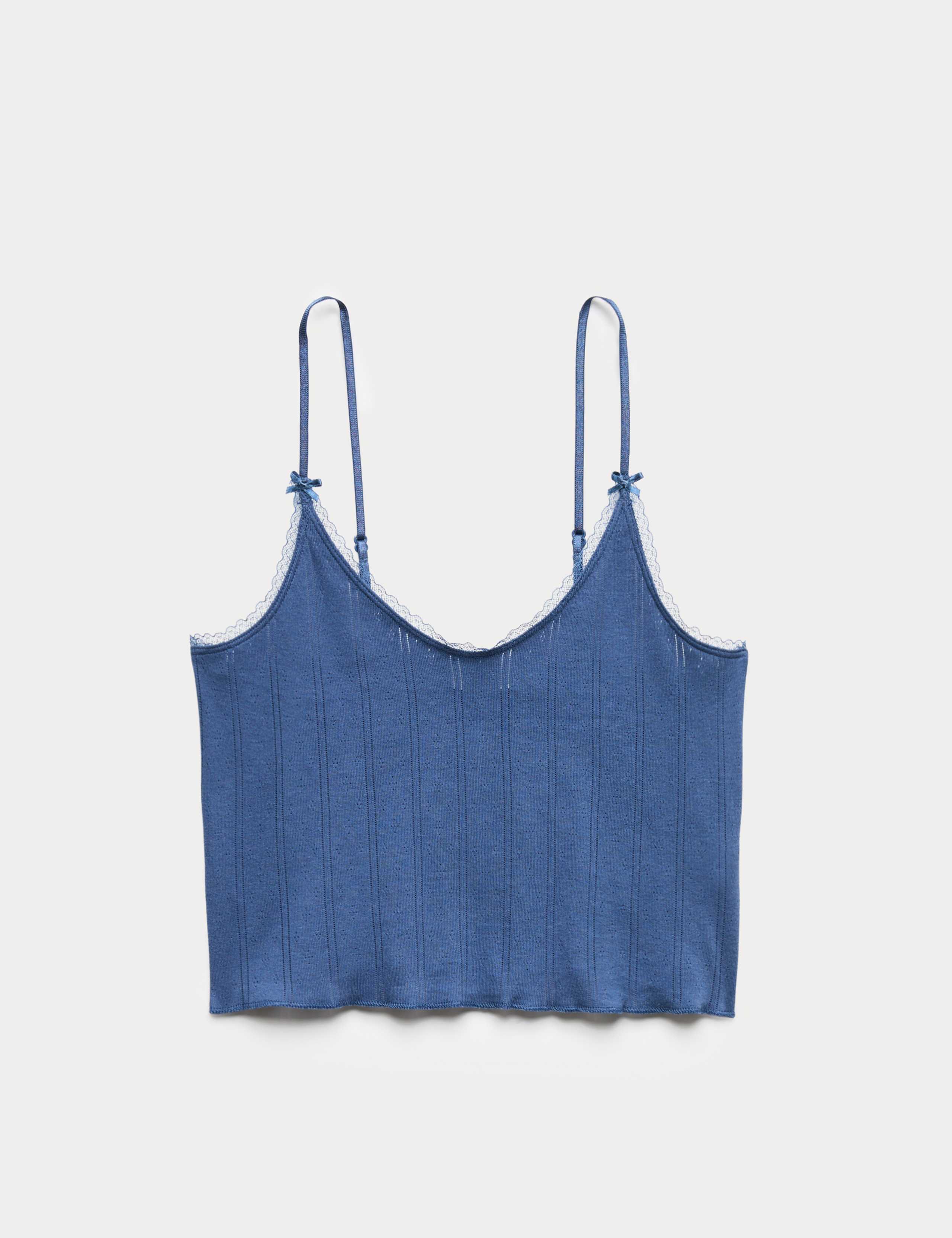 Pure Cotton Pointelle Cami Pyjama Top 2 of 5