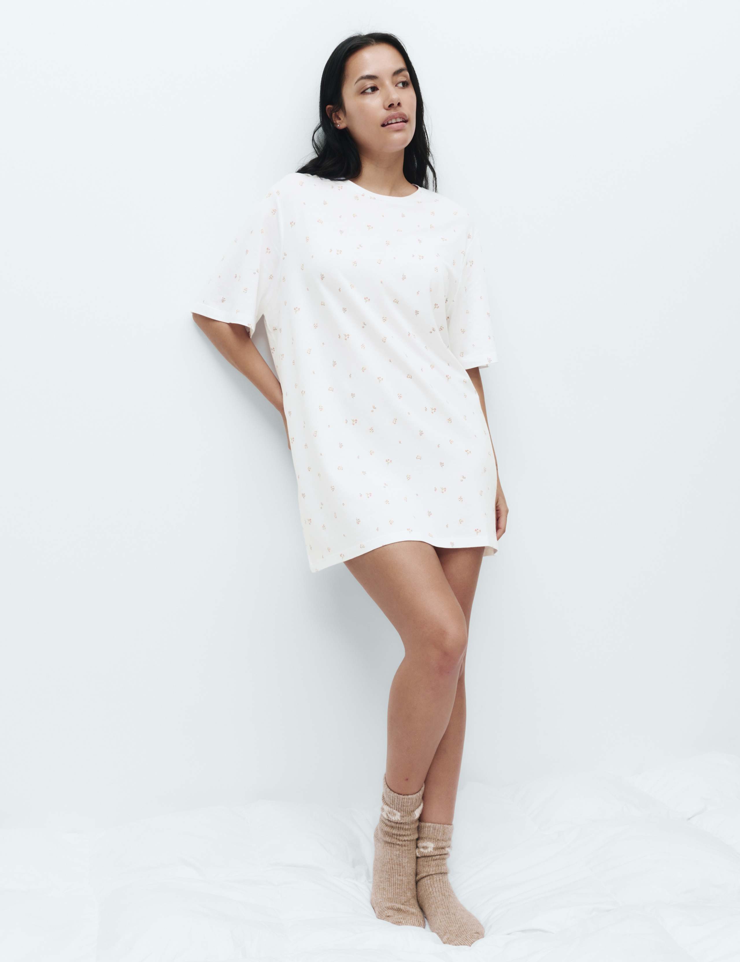 Cotton Modal Printed Sleep T-Shirt 4 of 4