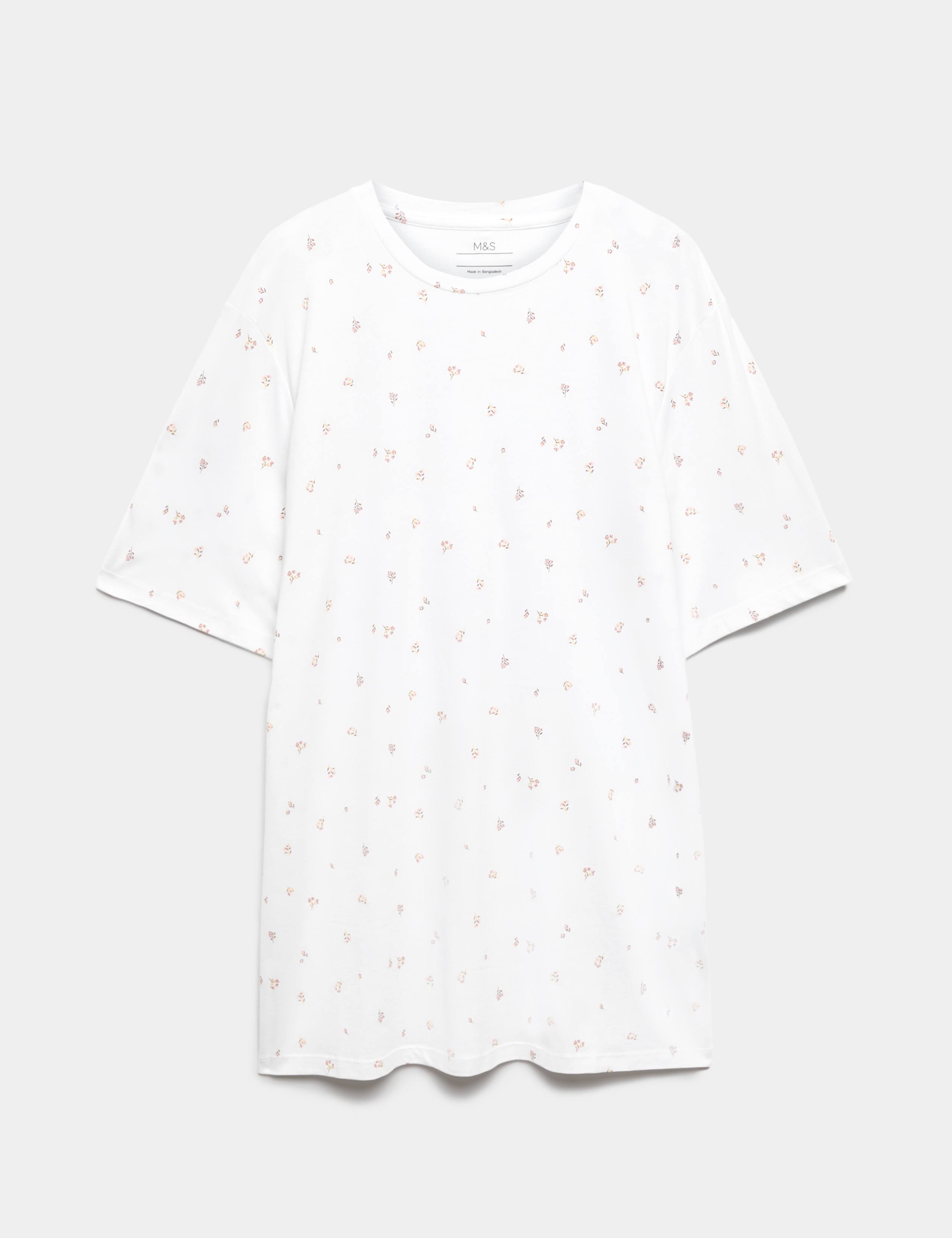 Cotton Modal Printed Sleep T-Shirt 2 of 4