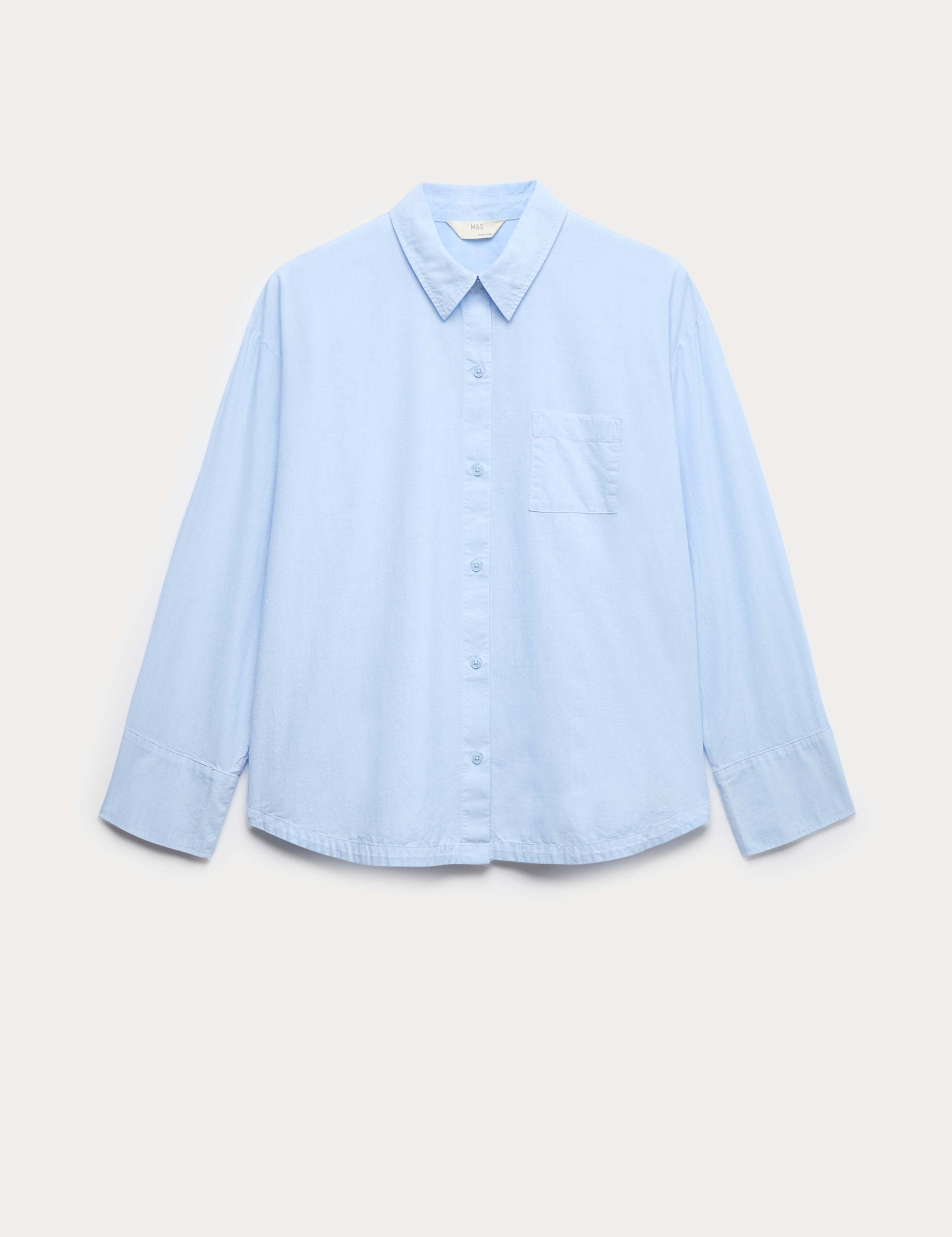 Pure Cotton Chambray Lounge Shirt 2 of 5