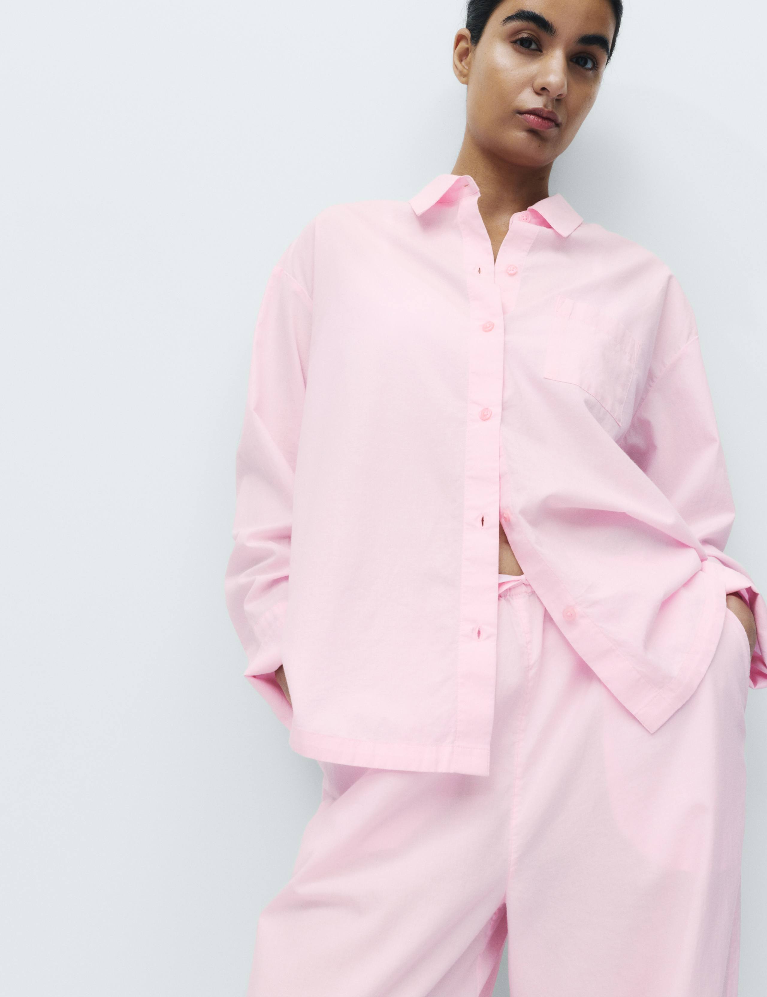 Pure Cotton Chambray Lounge Shirt 6 of 6