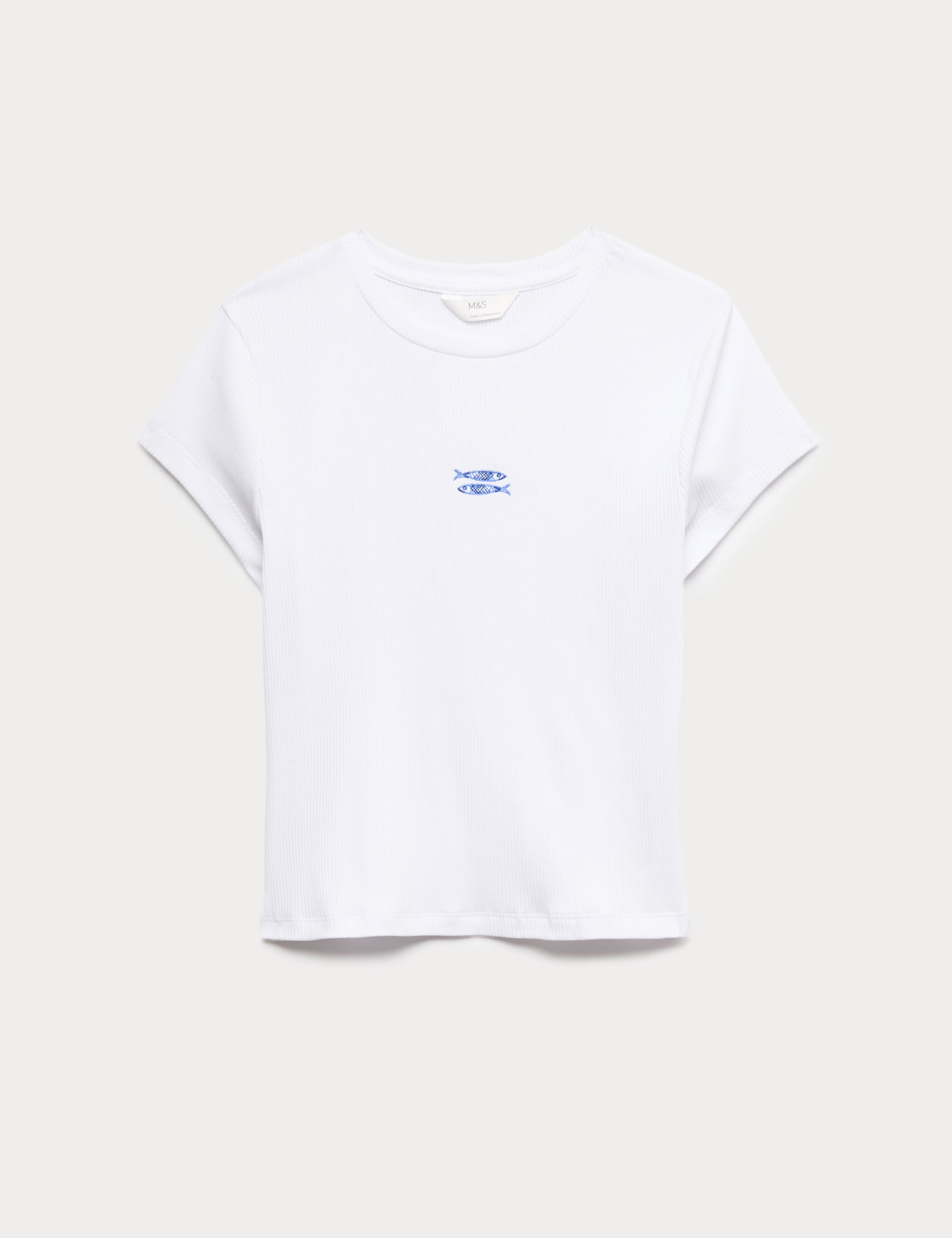 Cotton Modal Ribbed Pyjama T-Shirt 2 of 4
