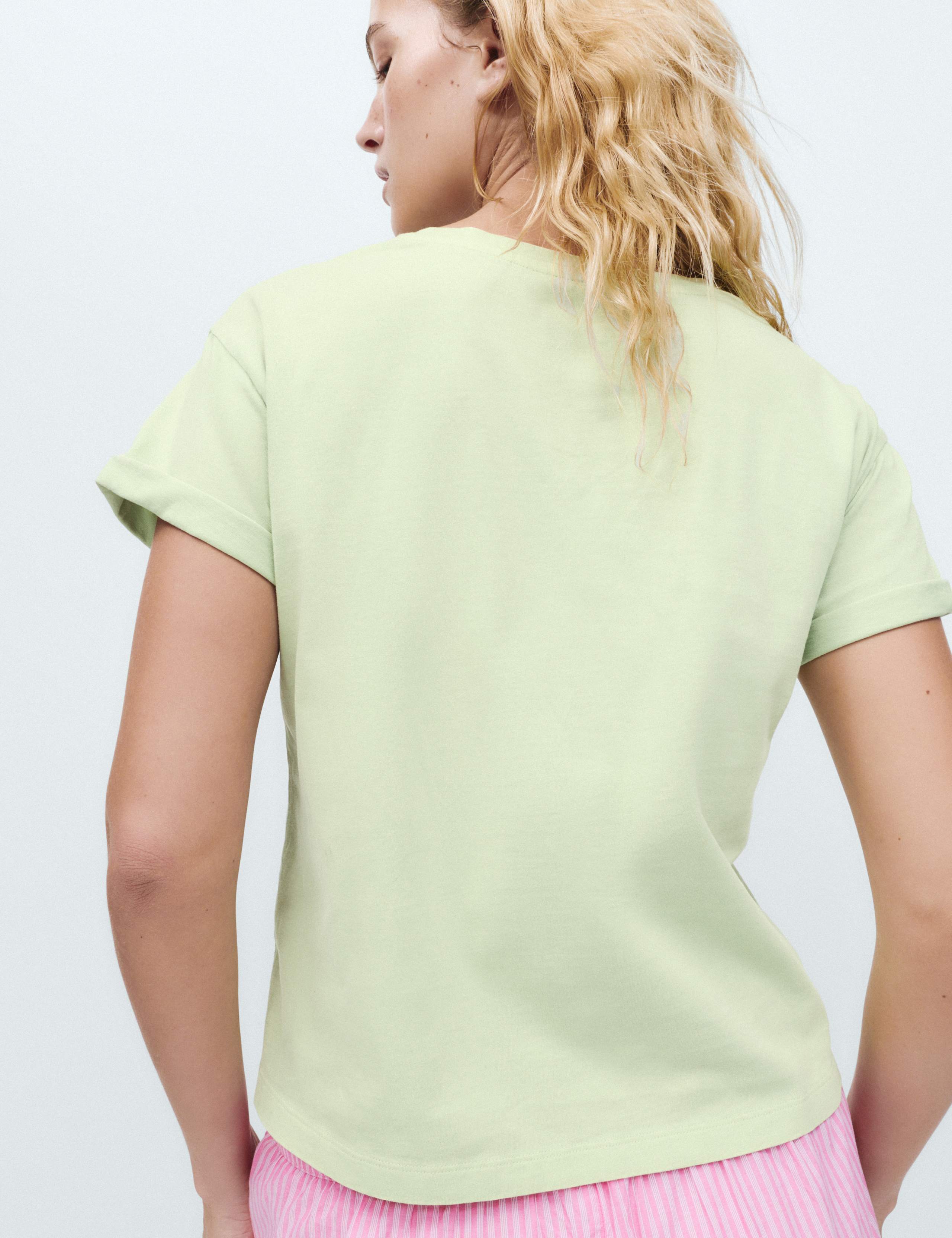 Jersey Washed Graphic Pyjama Top 4 of 5