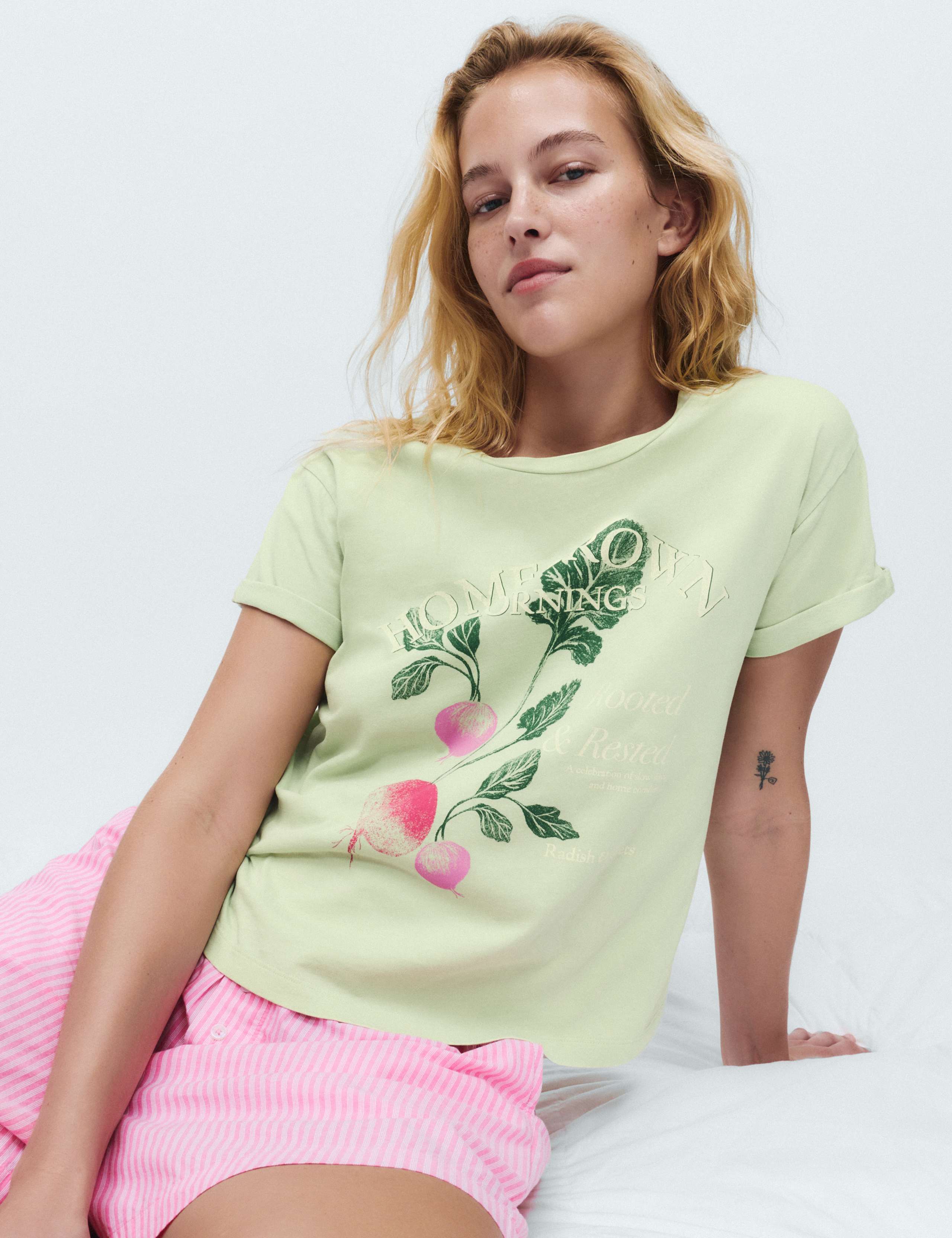 Jersey Washed Graphic Pyjama Top 5 of 5