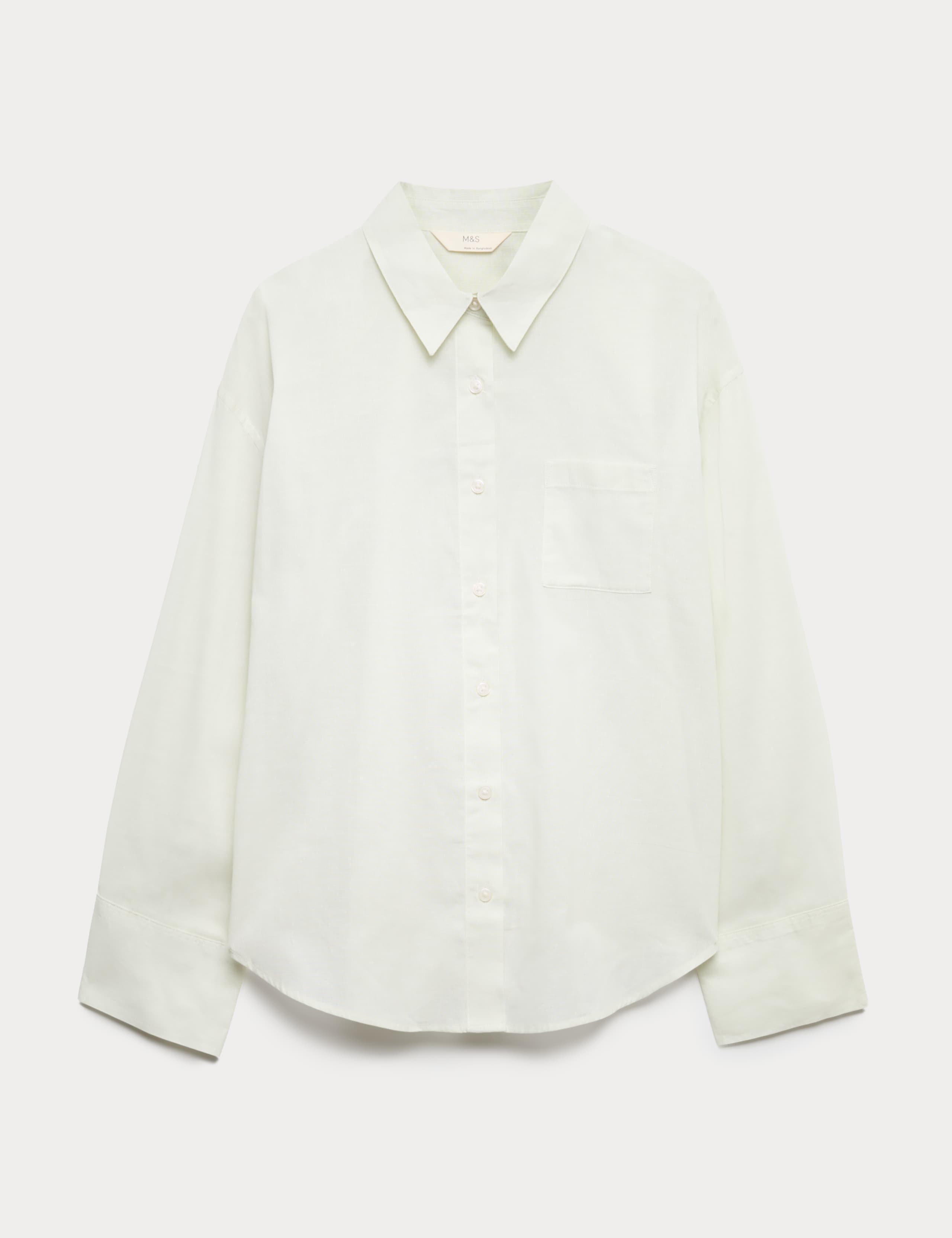 Pure Cotton Striped Collared Pyjama Shirt 2 of 6