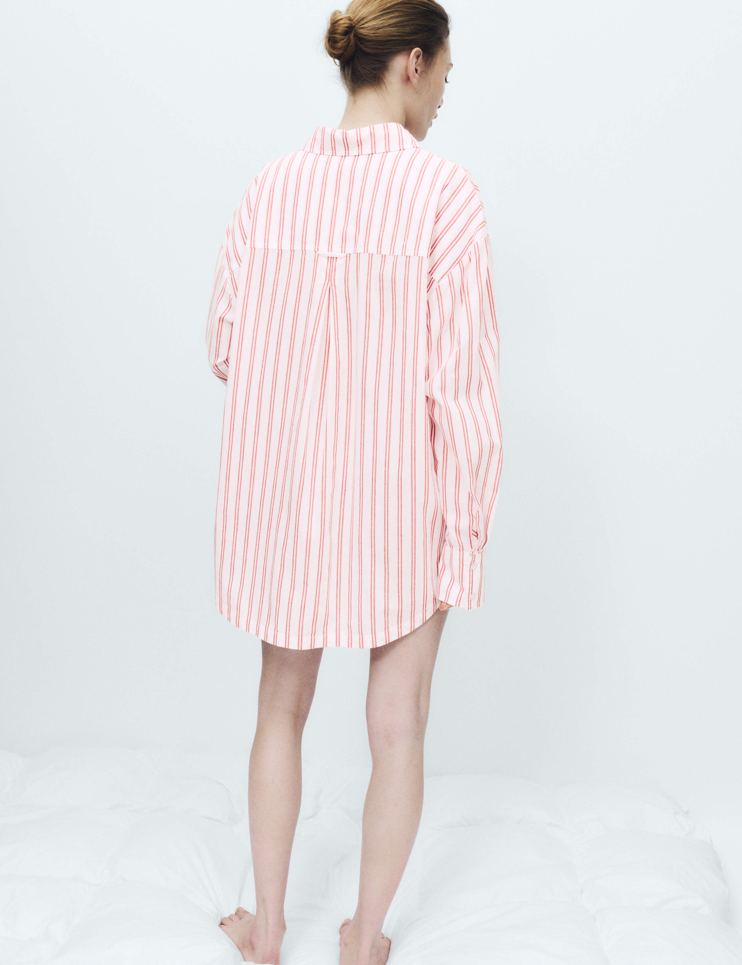 Pure Cotton Striped Pyjama Shirt 3 of 5