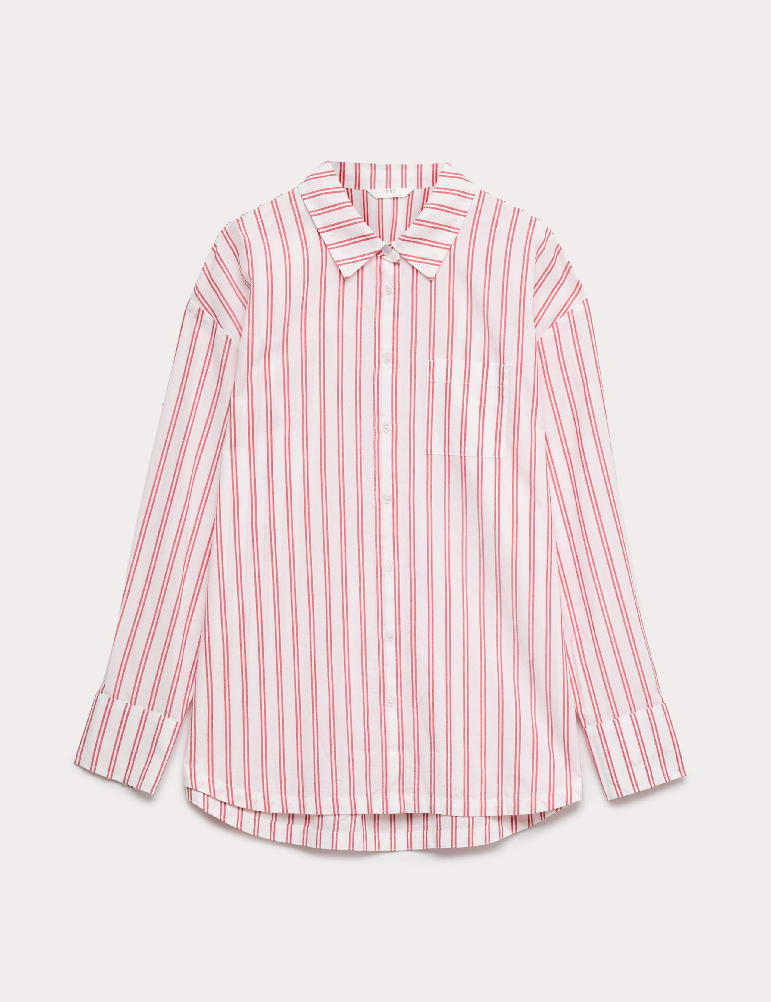 Pure Cotton Striped Pyjama Shirt 2 of 5