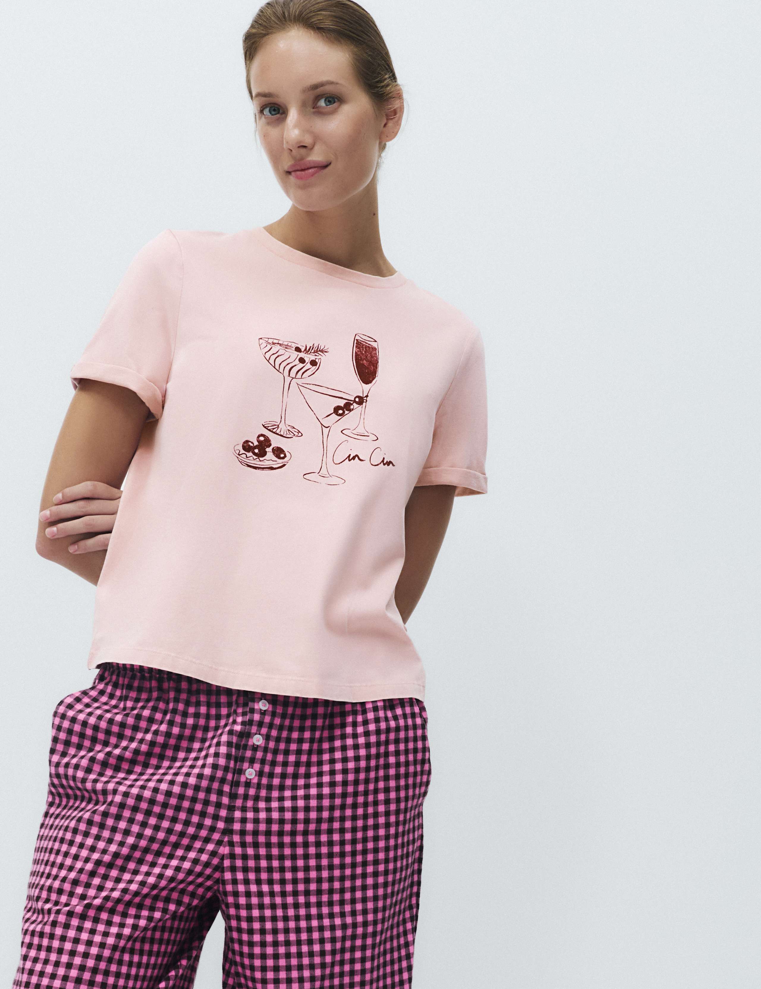 Pure Cotton Printed Long Pyjama Top 4 of 4
