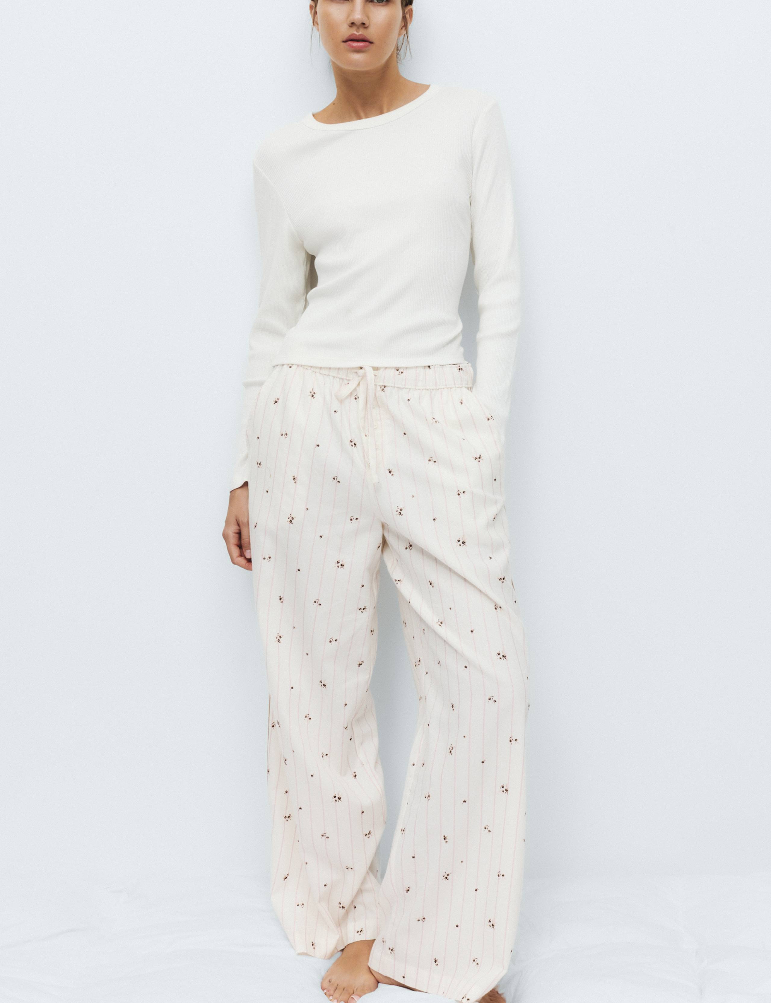 2 Pack Cotton Modal Ribbed Pyjama Top 4 of 5