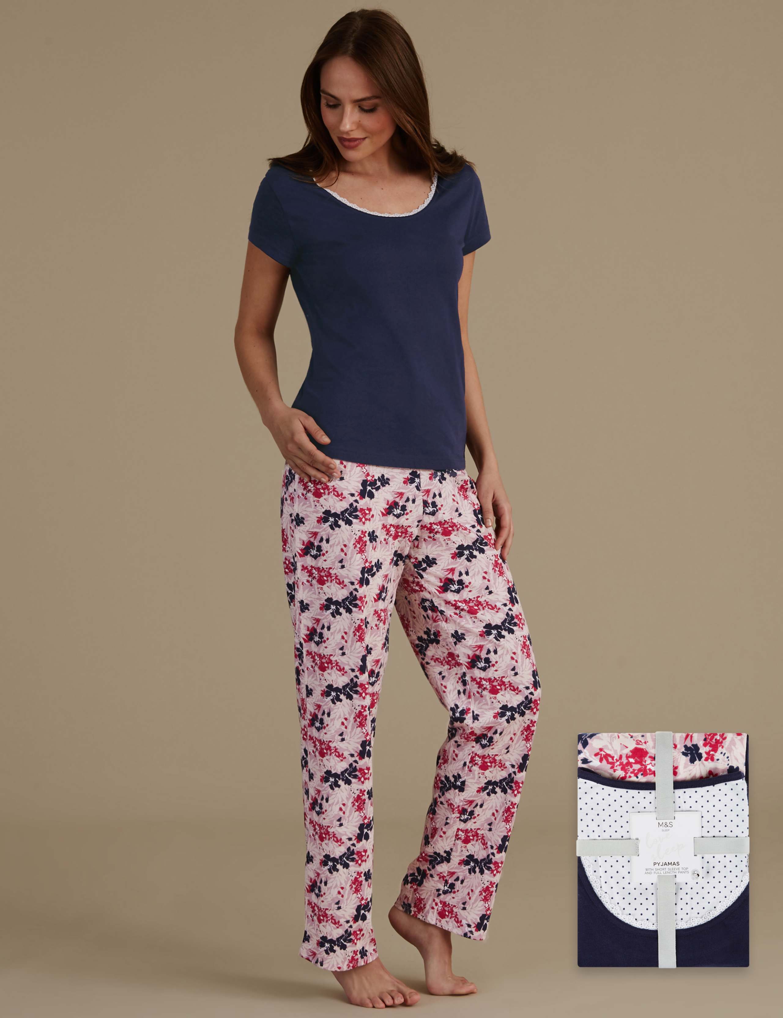 Pure Cotton Printed Short Sleeve Pyjamas 1 of 6