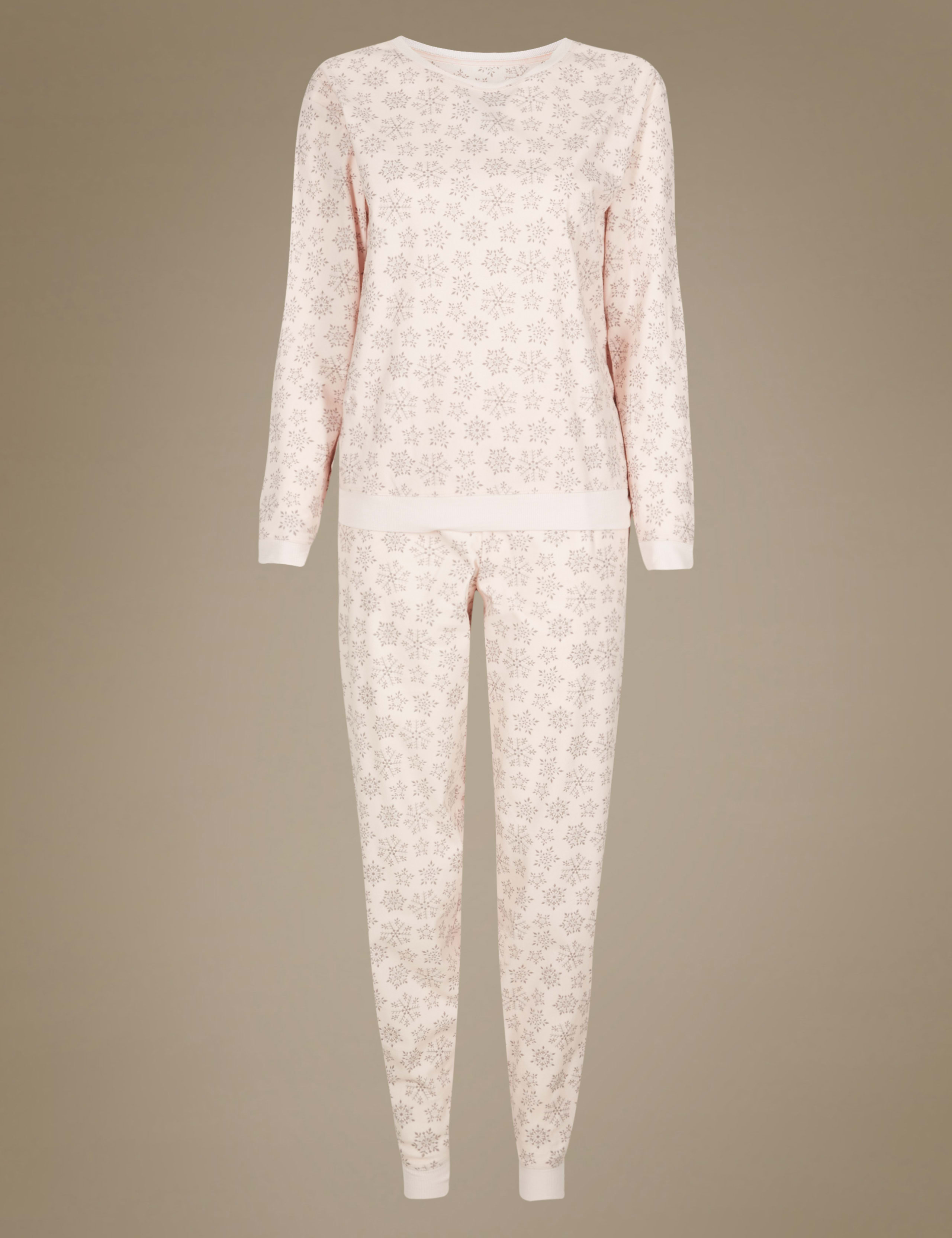 All Over Snowflake Print Long Sleeve Pyjamas 2 of 7