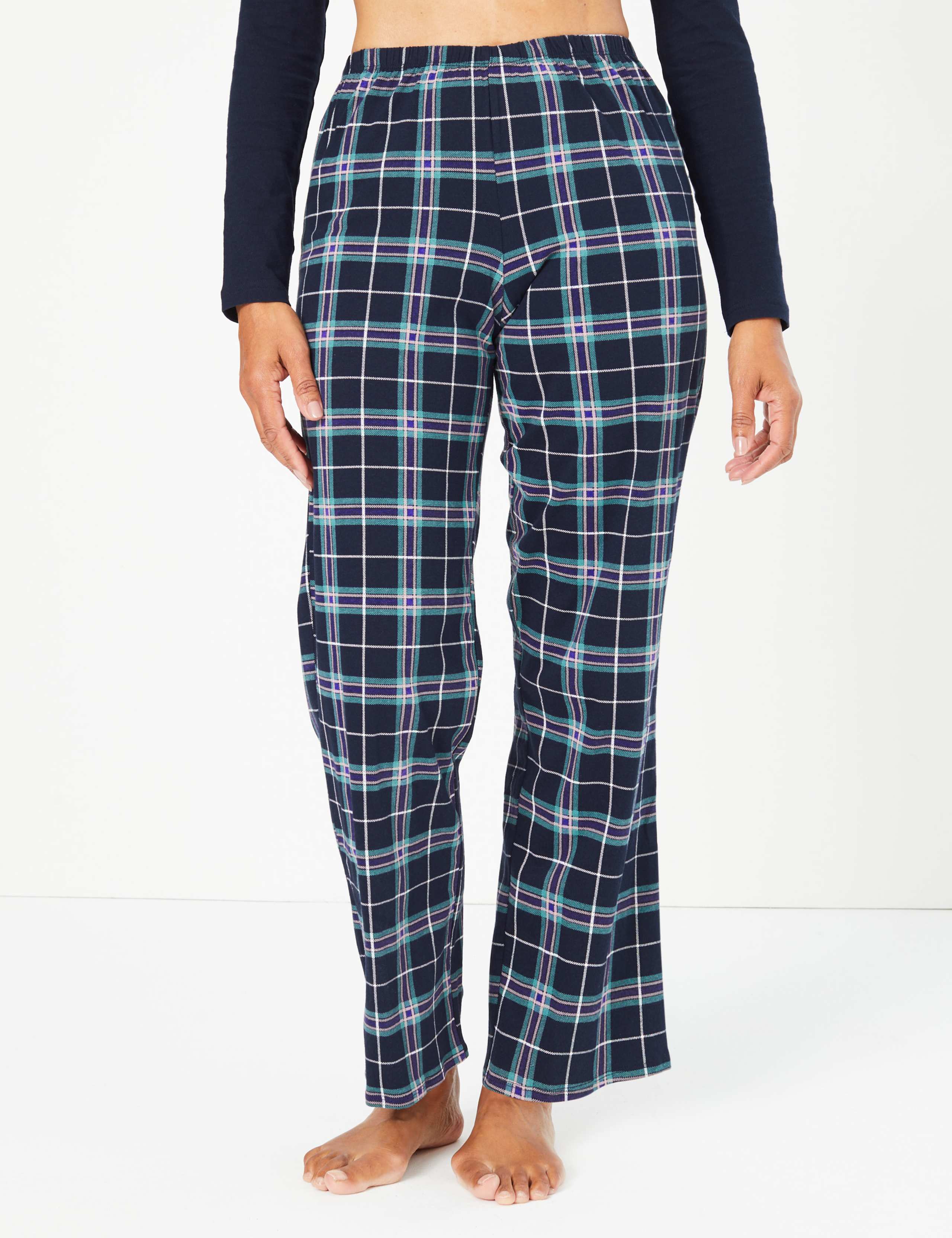 Pure Cotton Check Print Pyjama Set 5 of 6