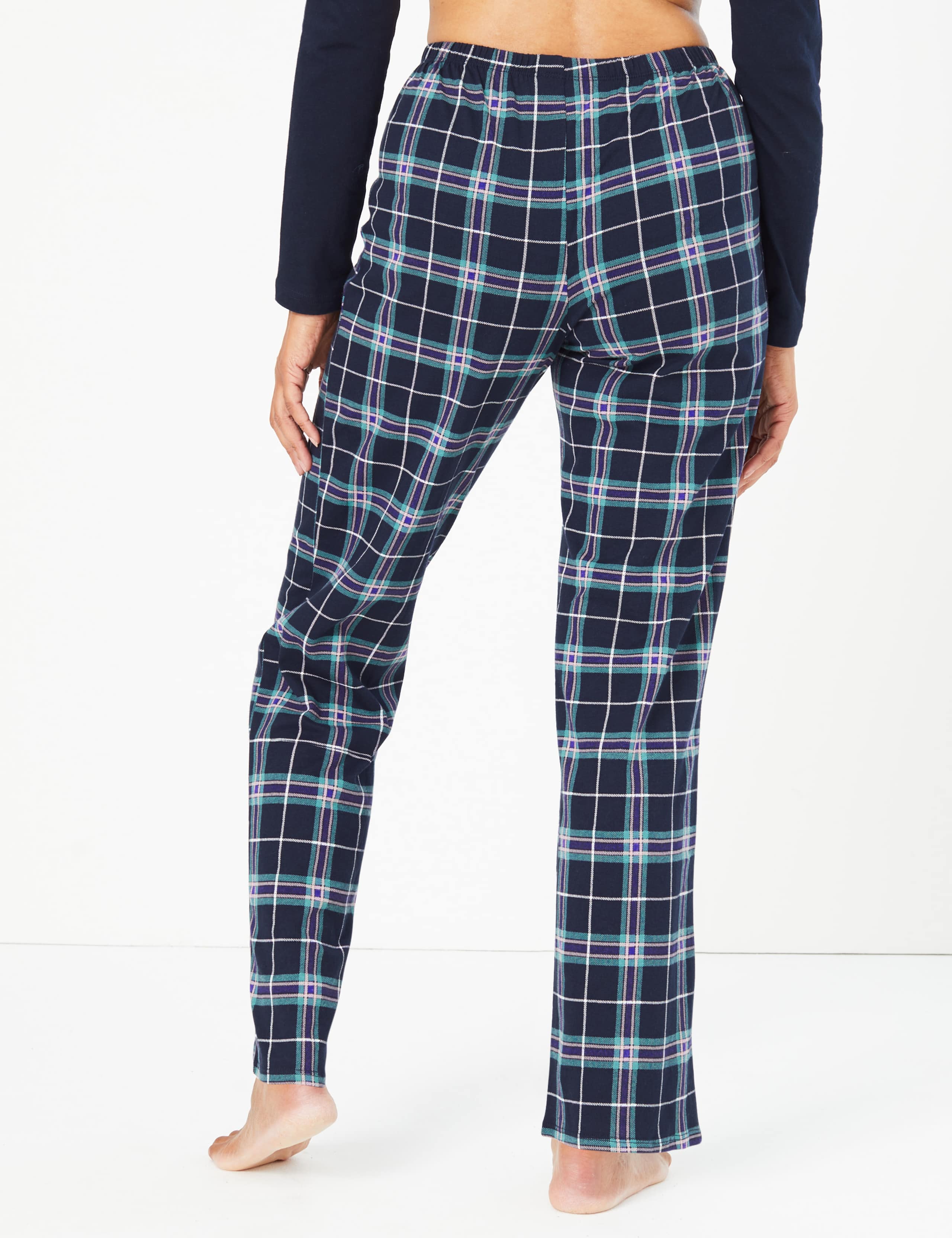 Pure Cotton Check Print Pyjama Set 6 of 6