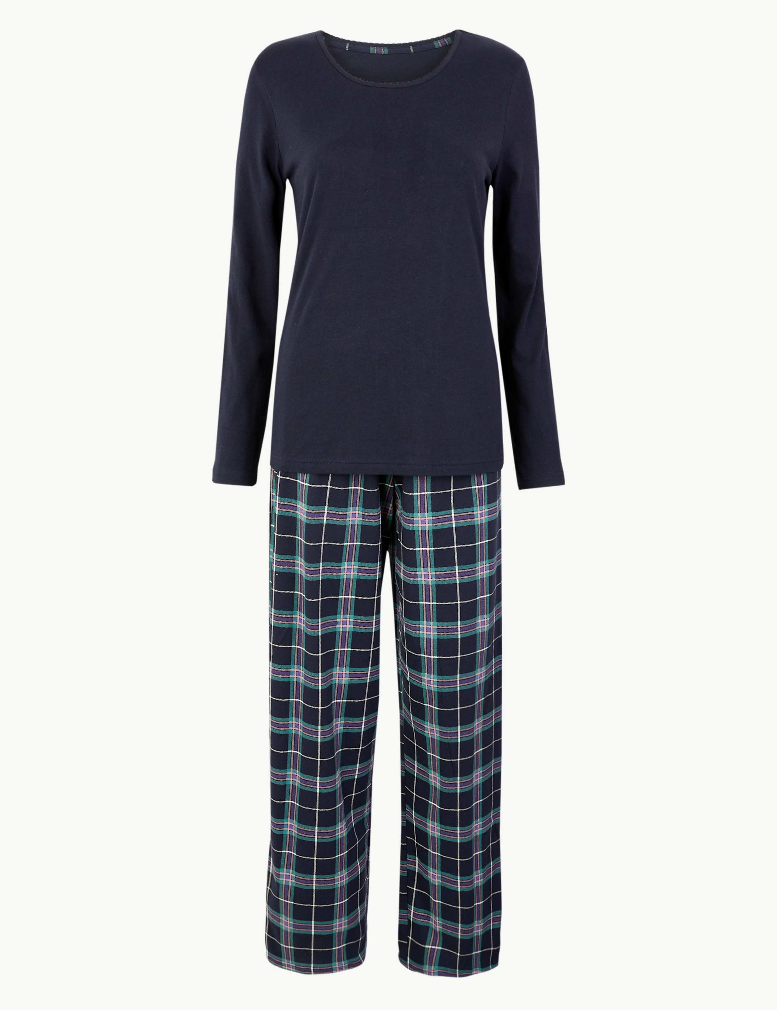 Pure Cotton Check Print Pyjama Set 2 of 6