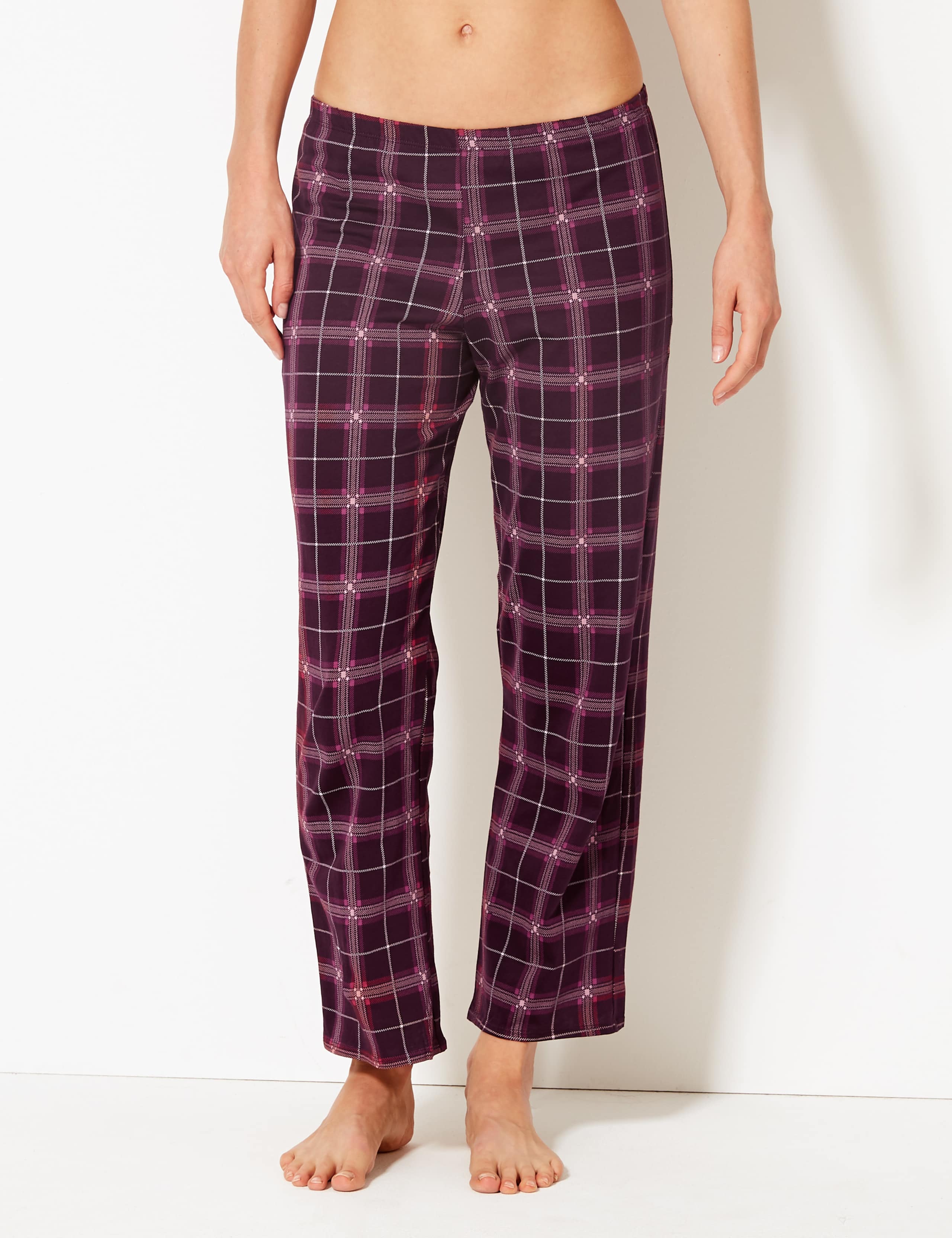 Pure Cotton Checked Pyjama Set 3 of 4