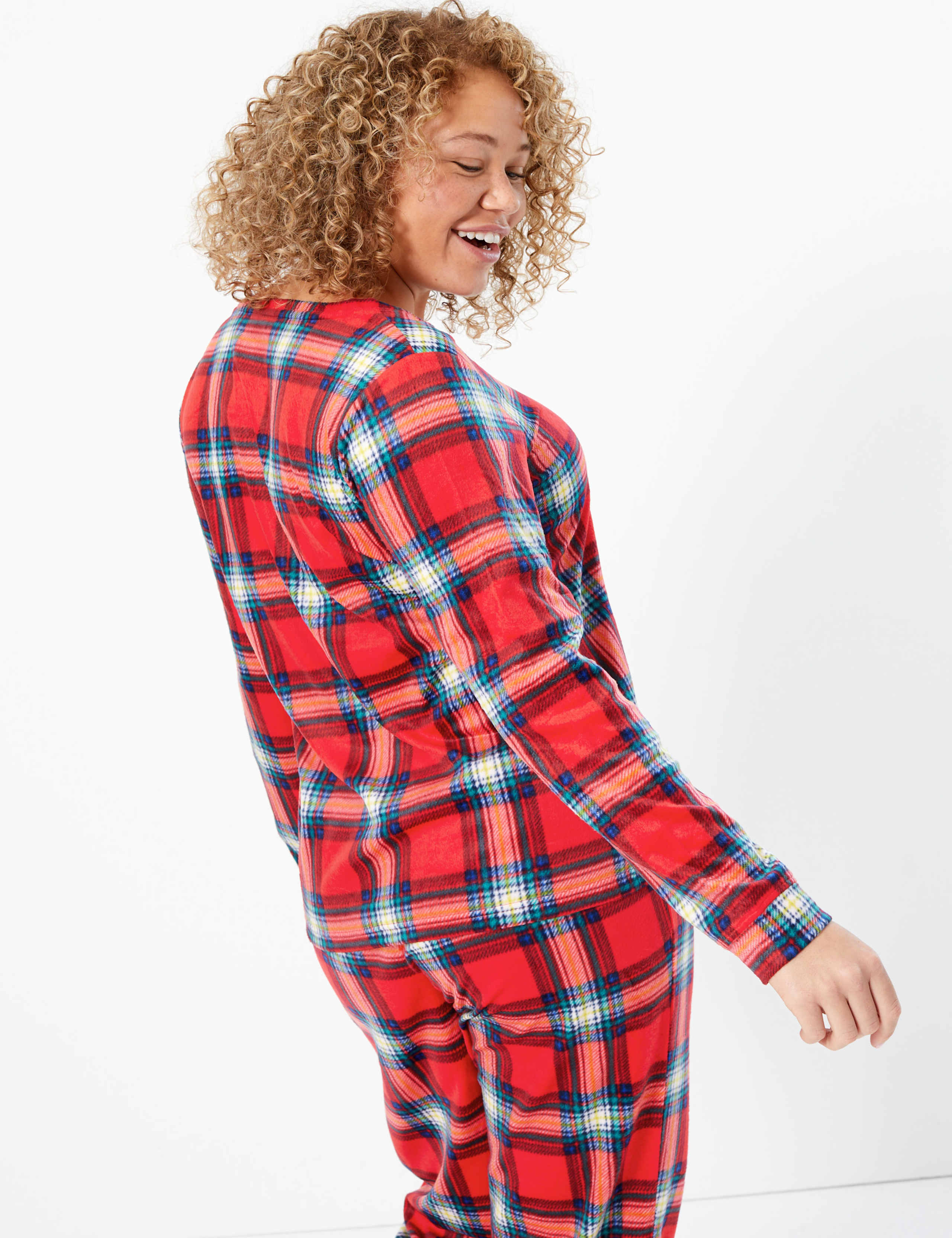 Fleece Checked Pyjama Set 3 of 6