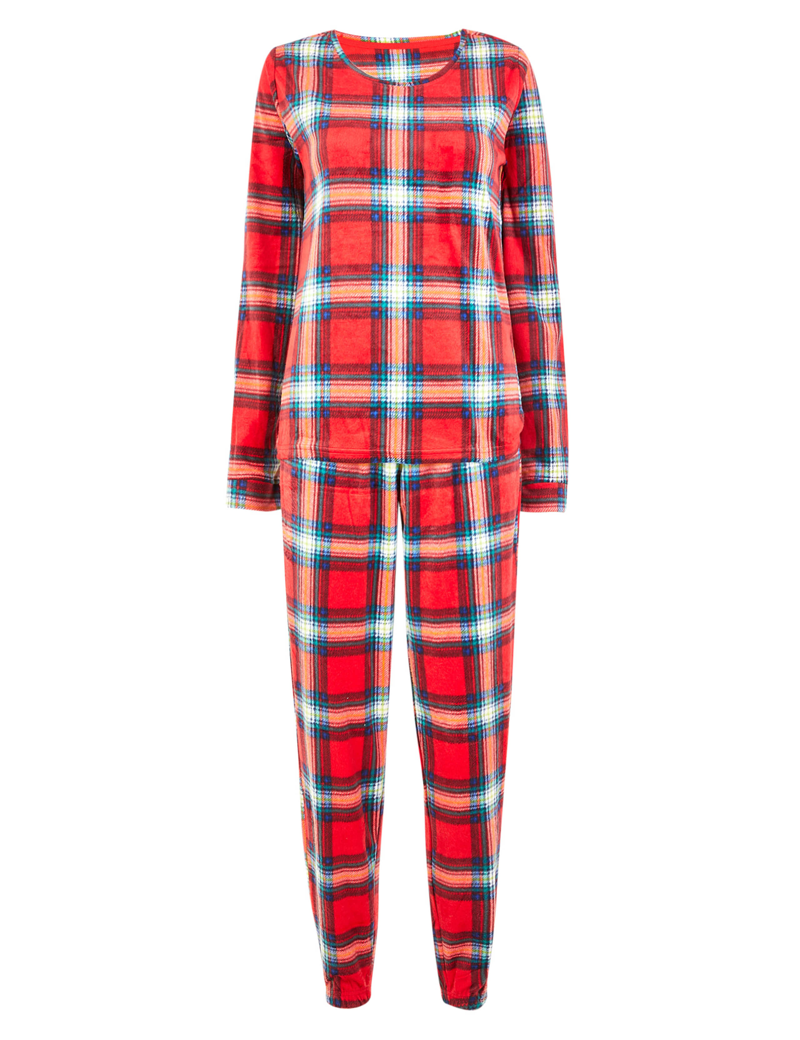 Fleece Checked Pyjama Set 2 of 6