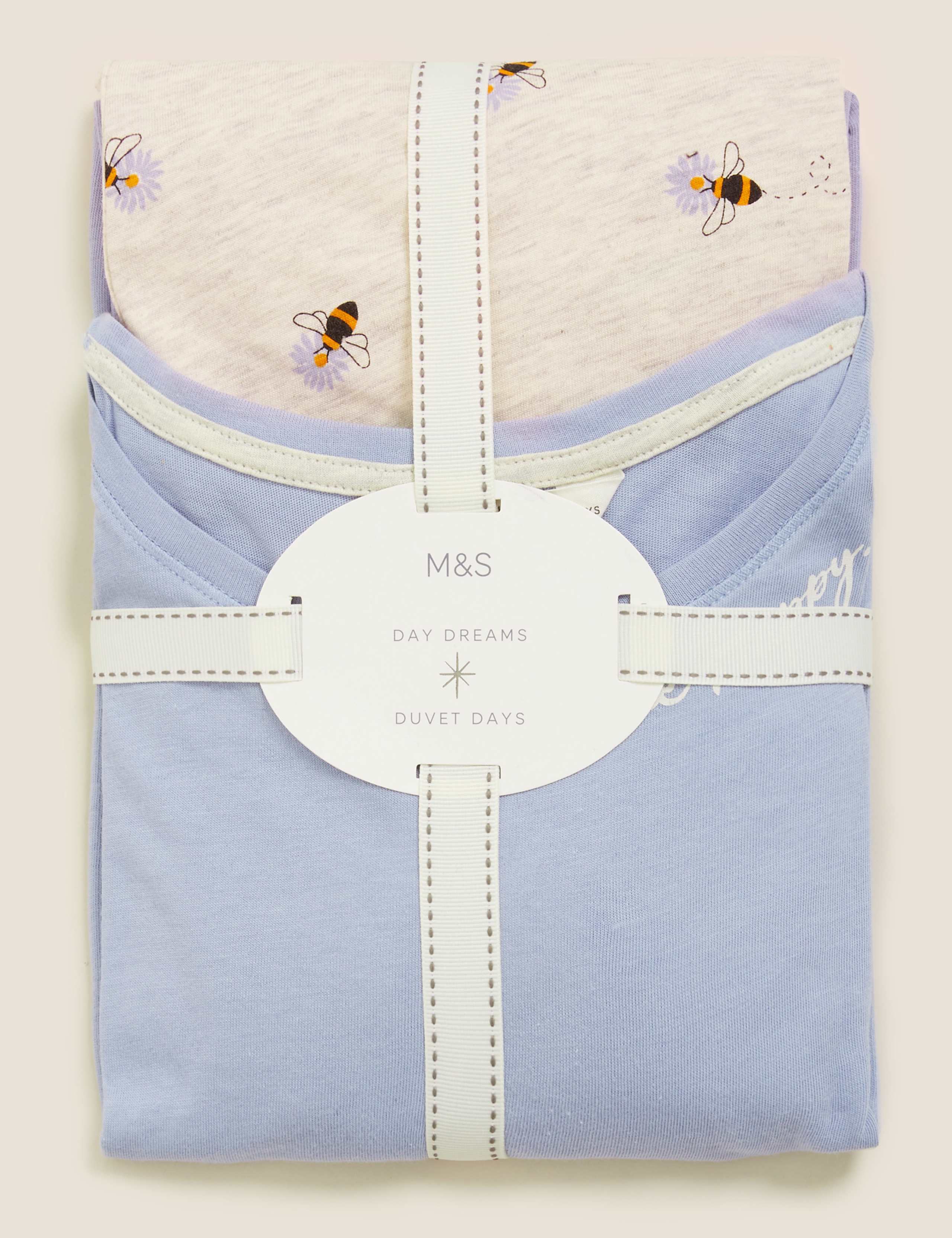 Cotton Bee Happy Slogan Pyjama Set 5 of 5