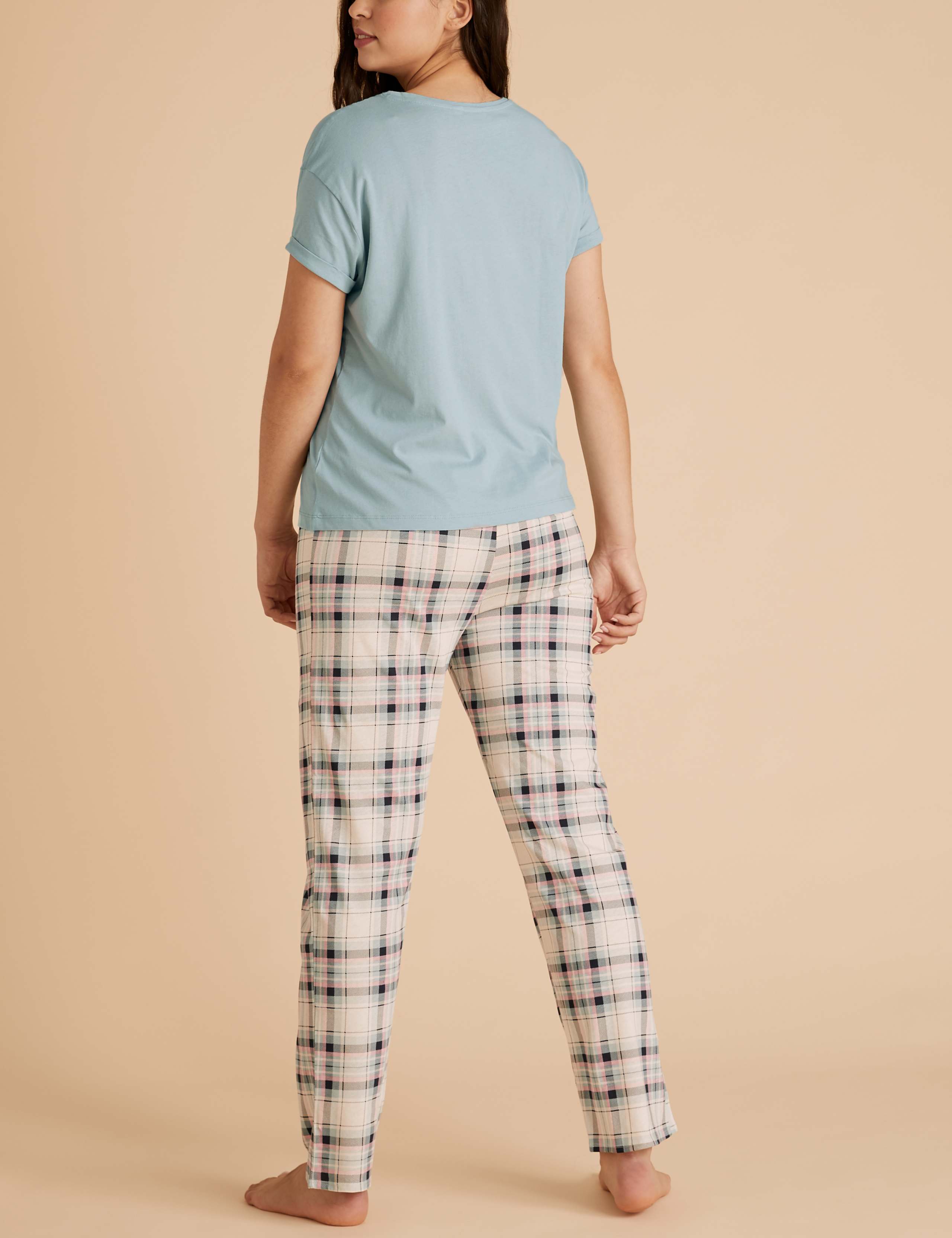 Pure Cotton Time To Dream Slogan Pyjama Set 4 of 5