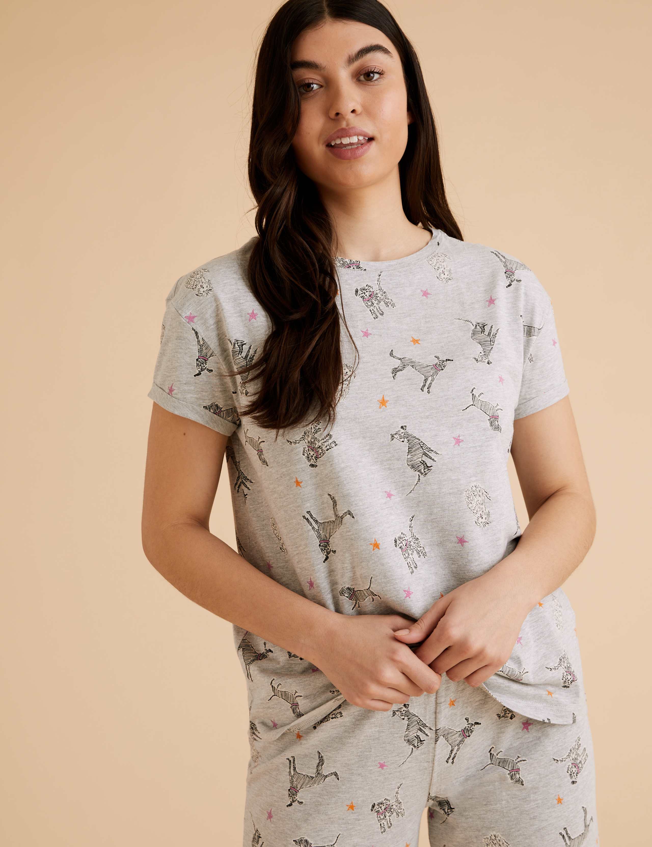 Cotton Rich Dog Print Pyjama Set 4 of 7