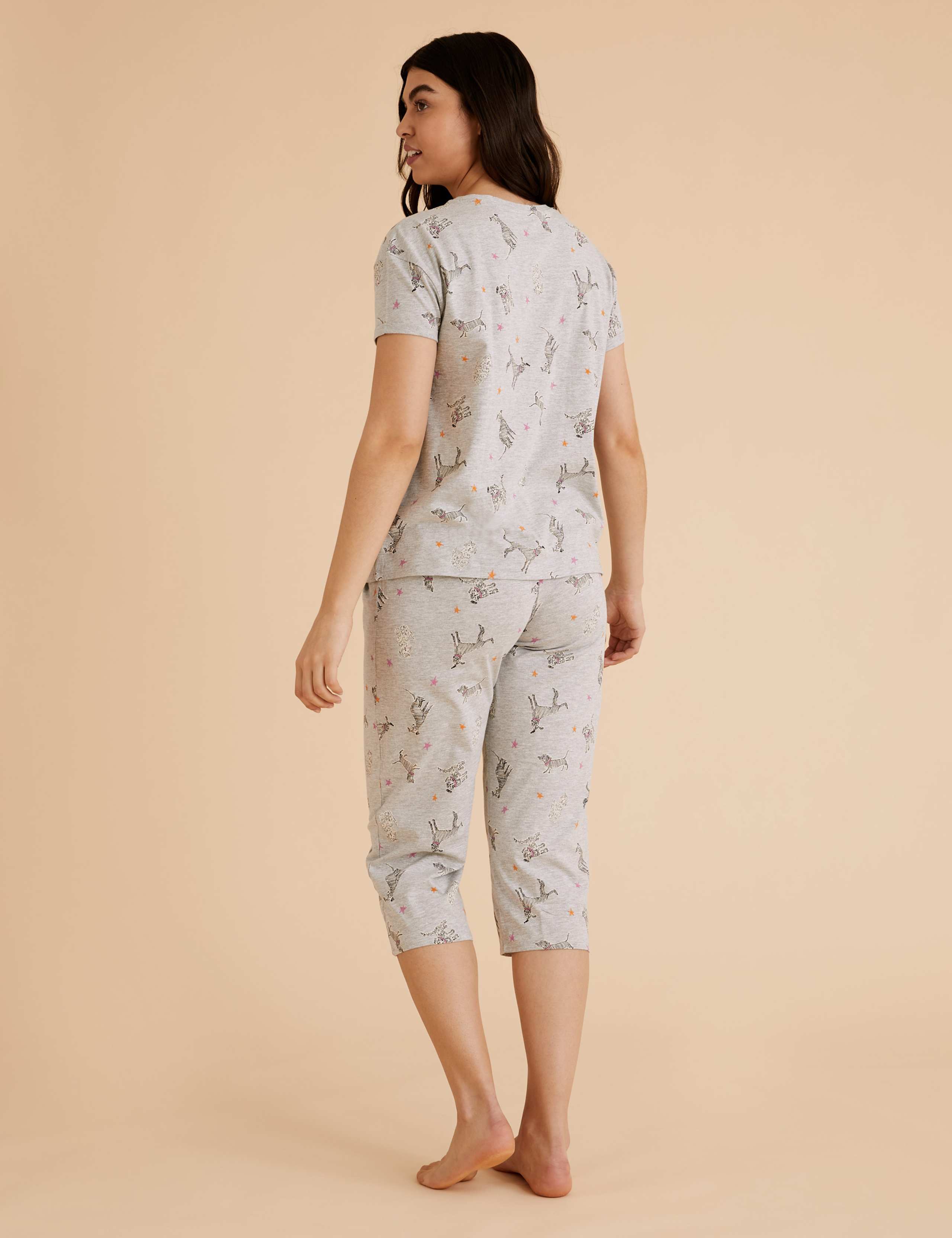 Cotton Rich Dog Print Pyjama Set 6 of 7