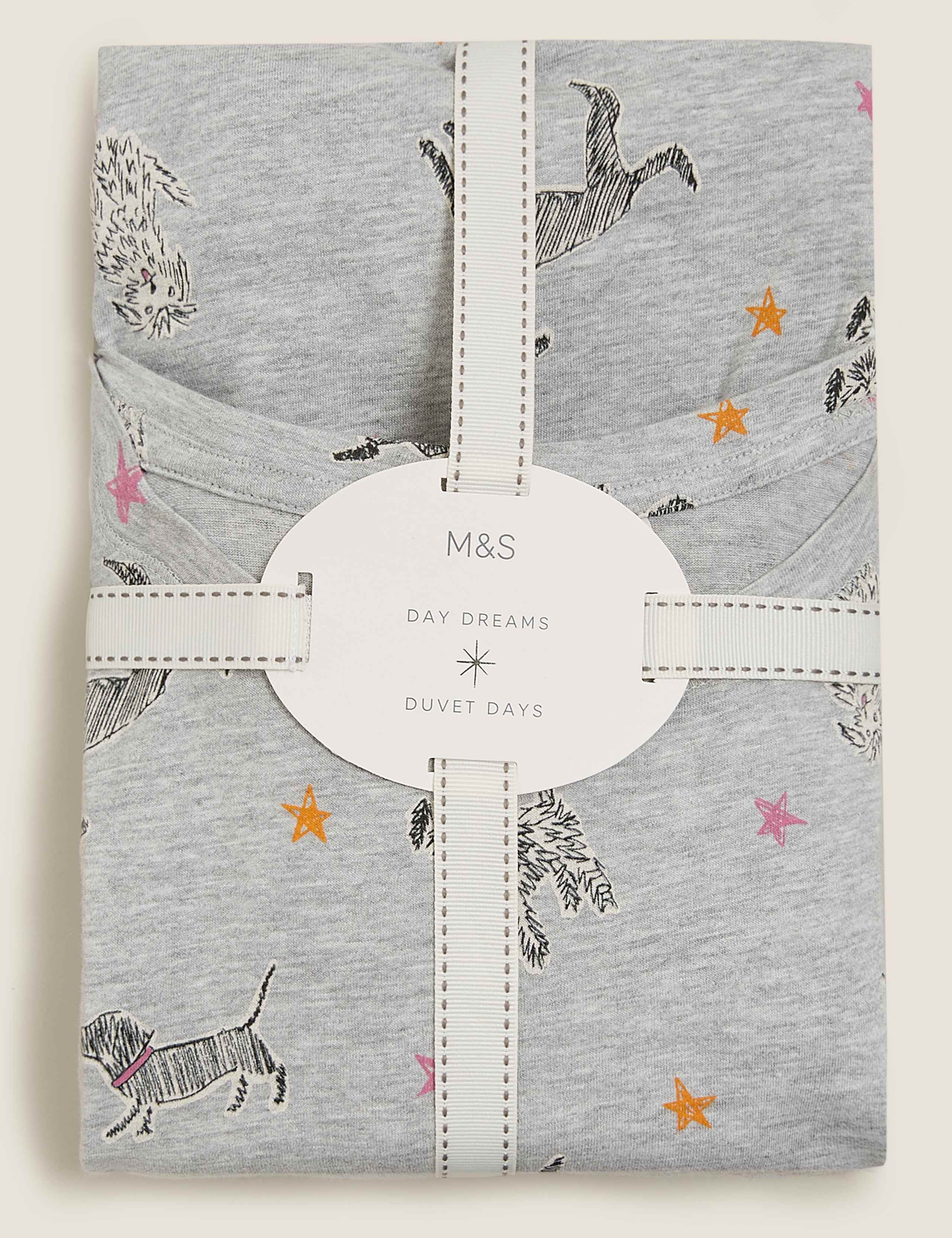 Cotton Rich Dog Print Pyjama Set 7 of 7