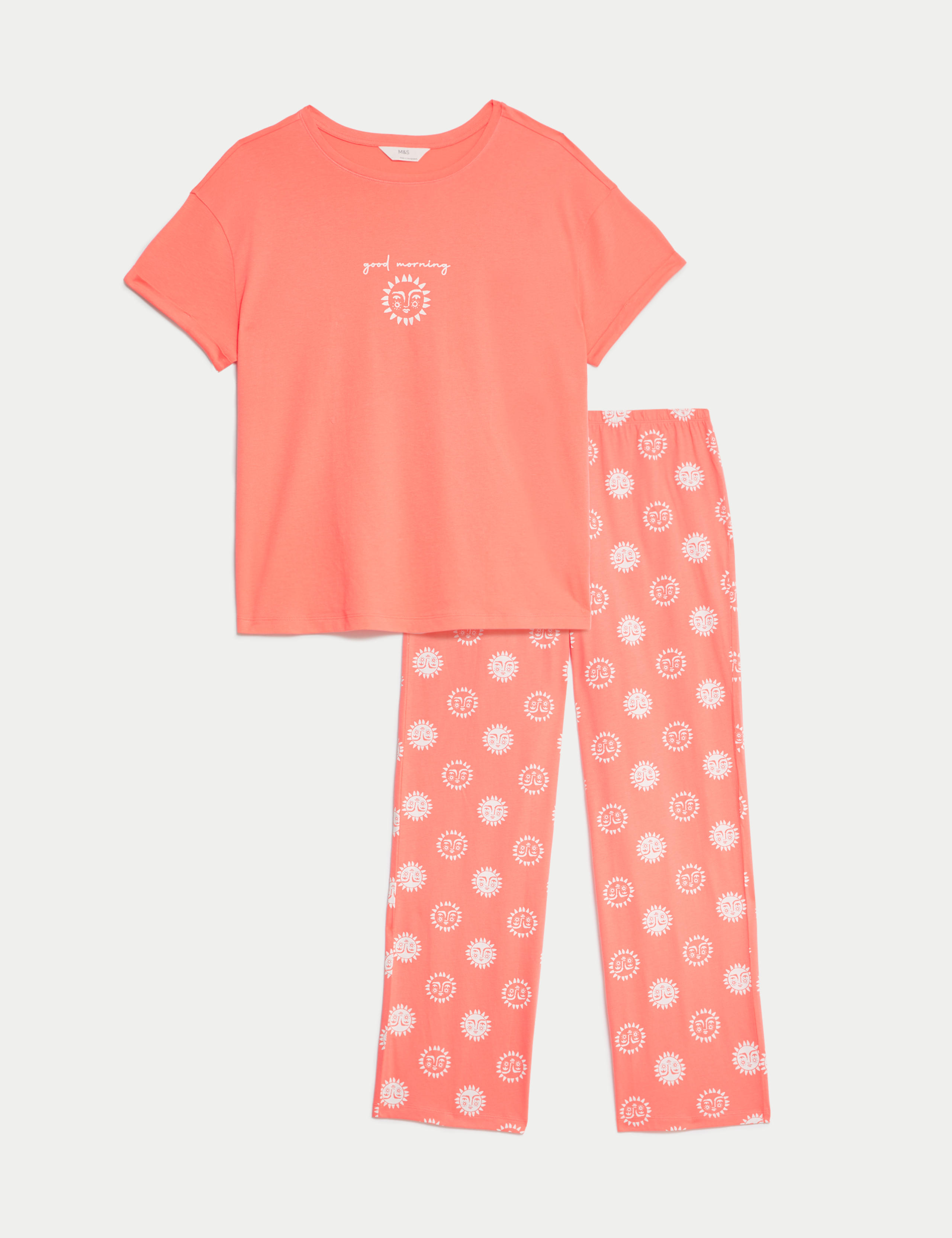 Pure Cotton Printed Pyjama Set 2 of 7
