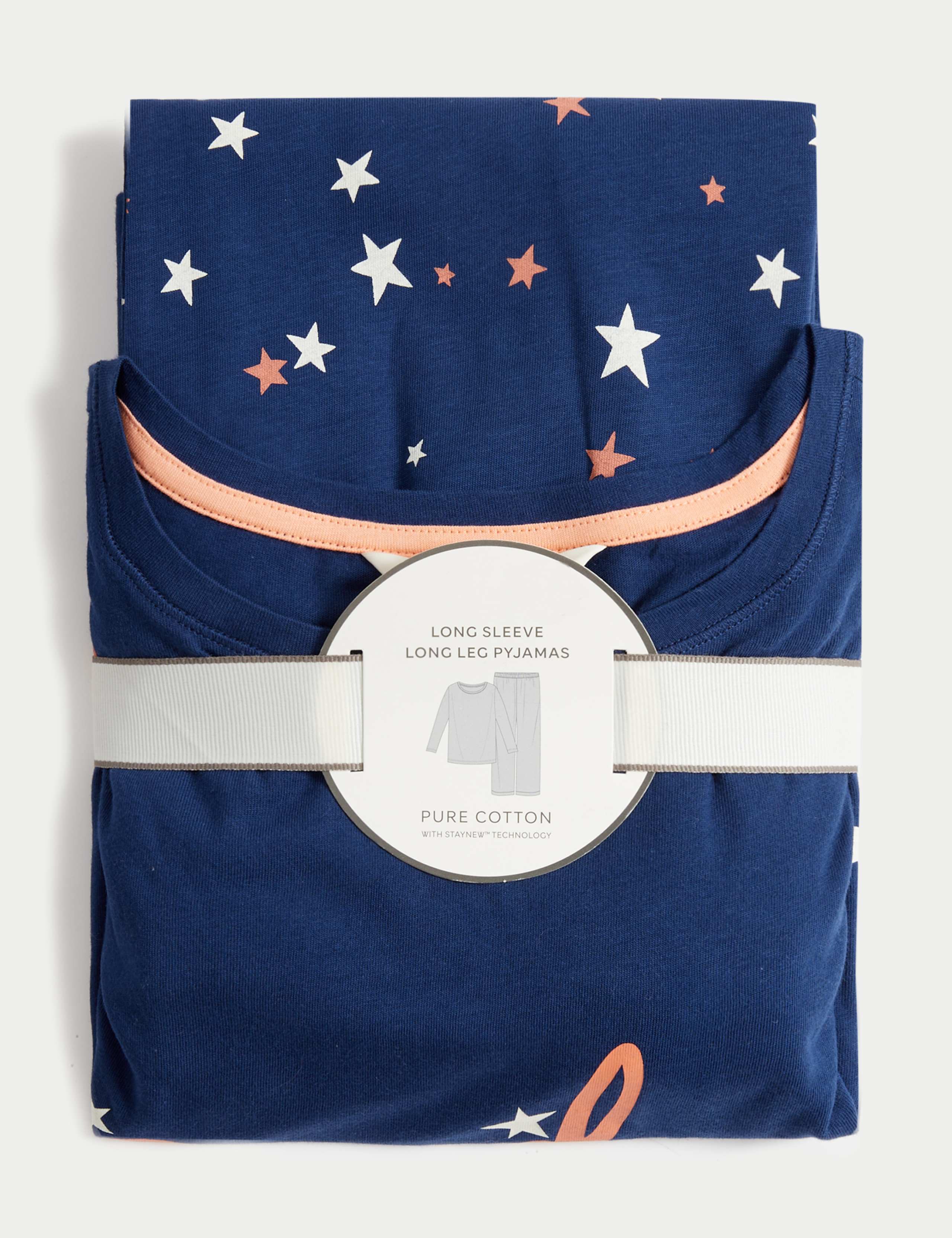 Pure Cotton Good Night Slogan Pyjama Set 6 of 6