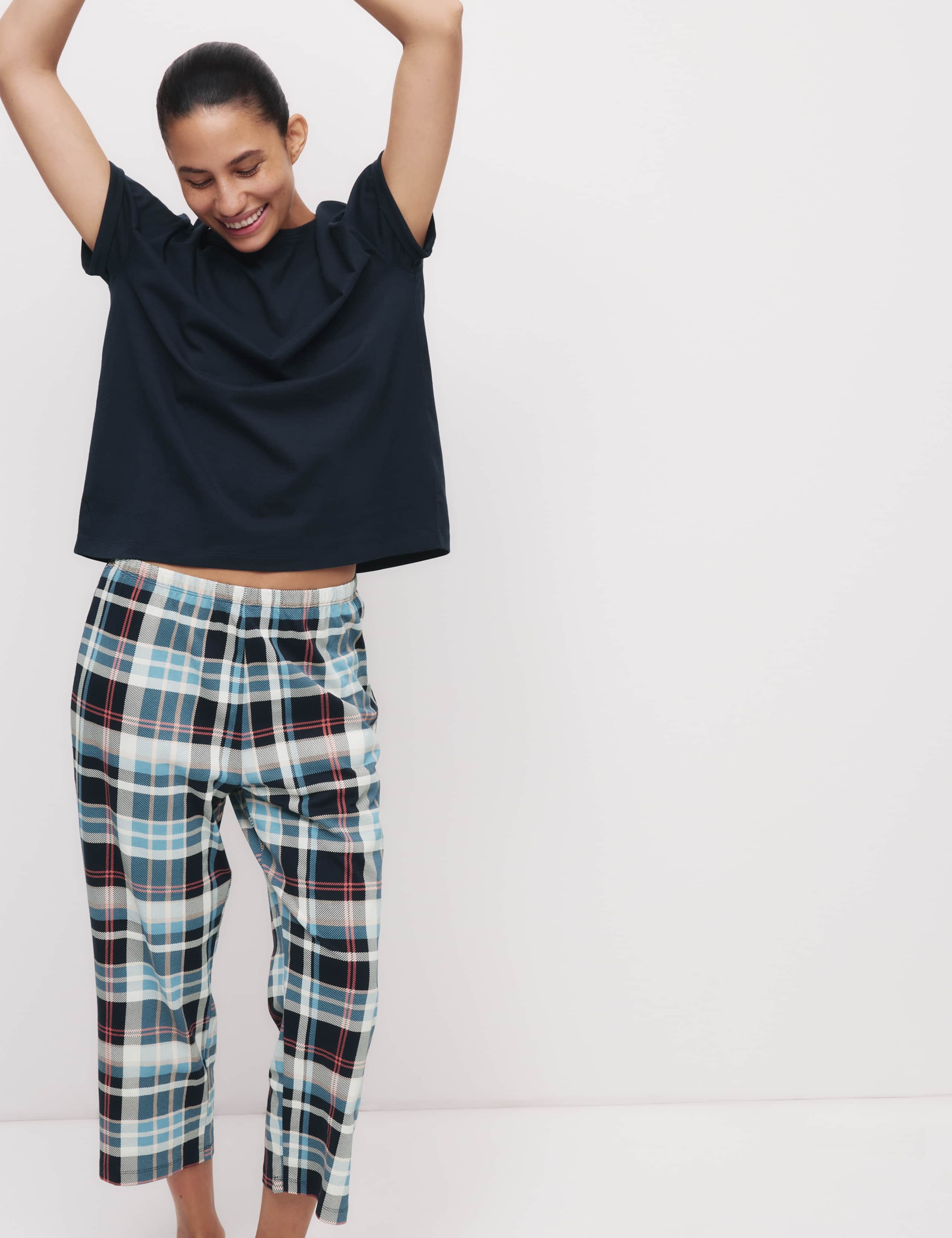 Cotton Rich Printed Cropped Pyjama Set 3 of 5
