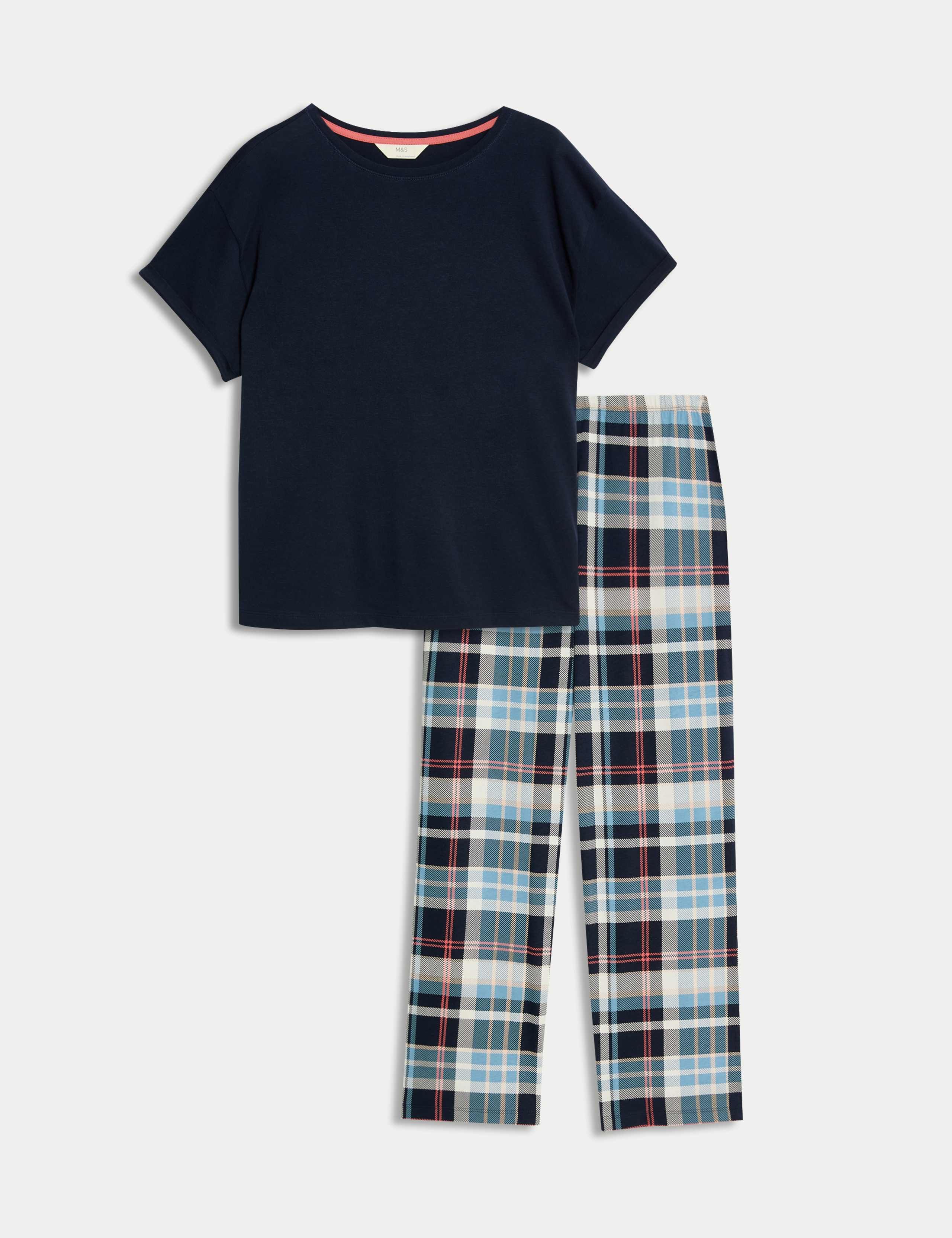 Cotton Rich Printed Cropped Pyjama Set 2 of 5
