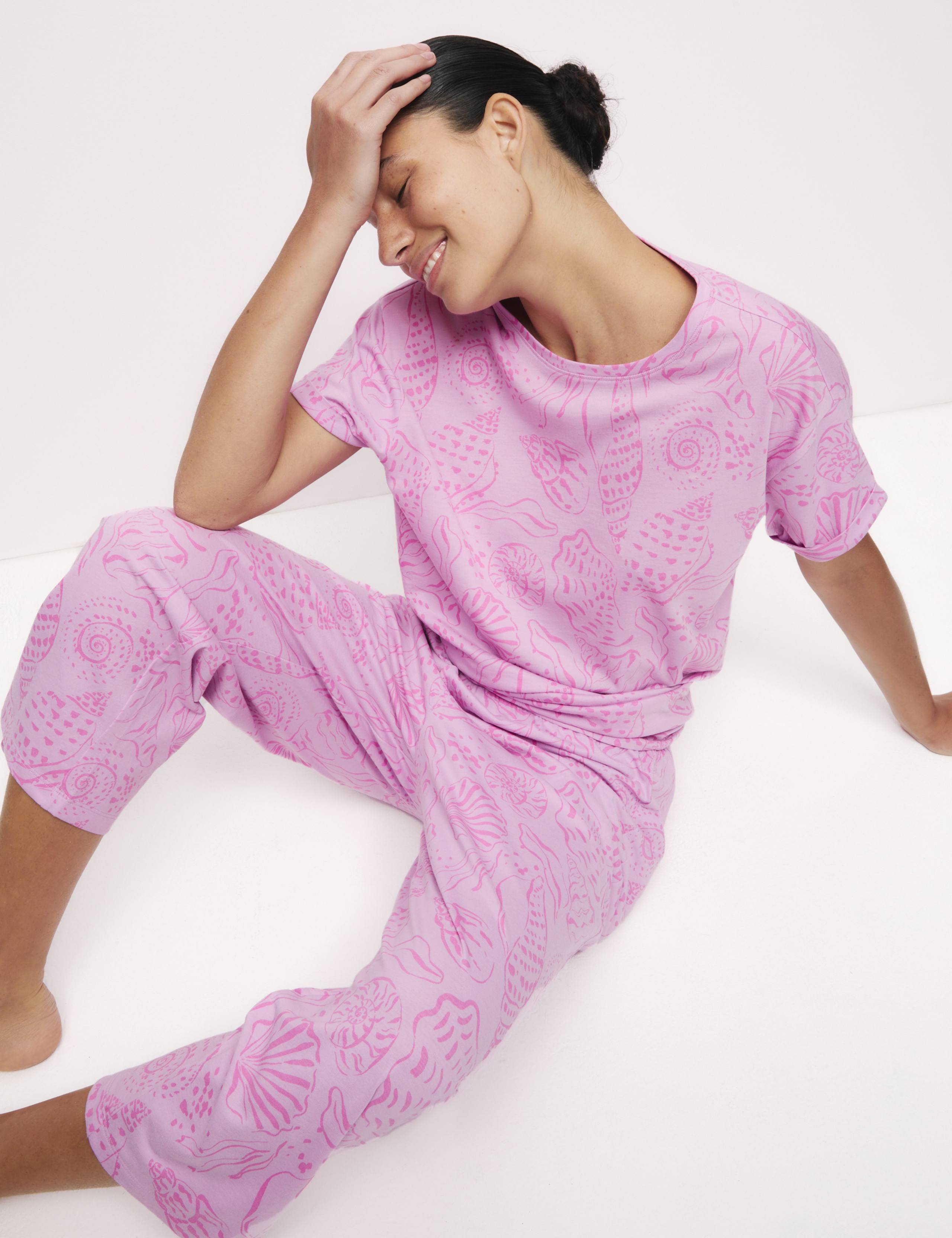 Cotton Rich Printed Cropped Pyjama Set 5 of 6