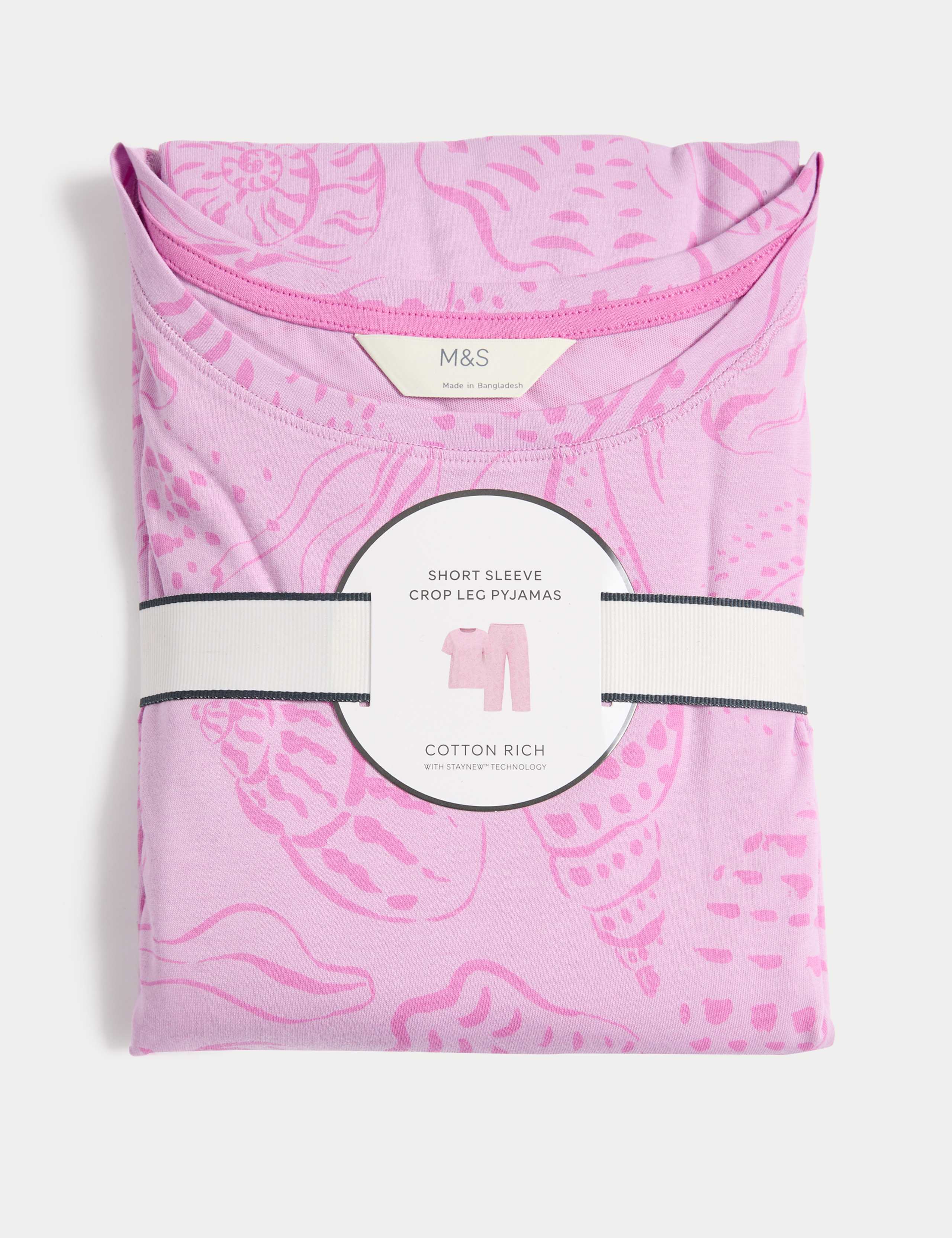Cotton Rich Printed Cropped Pyjama Set 6 of 6